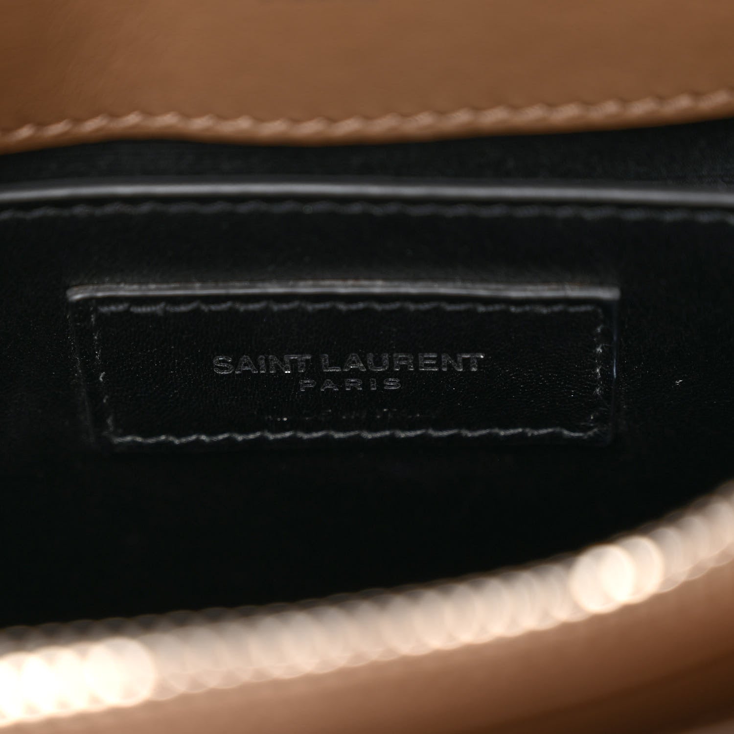 Saint Laurent Calfskin Y Quilted Monogram Small Loulou Chain Satchel Dark Beige 6 of 10