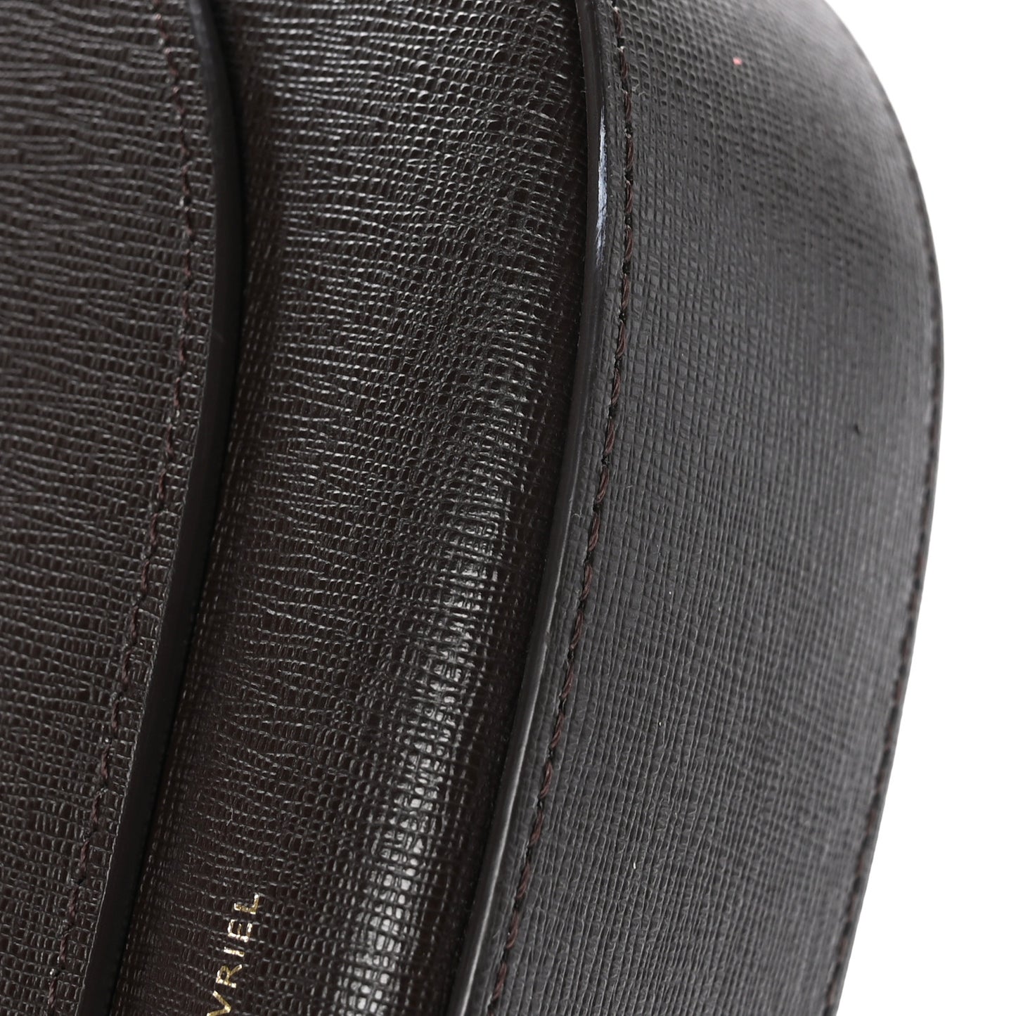 Calfskin Flap Crossbody Bag Dark Brown