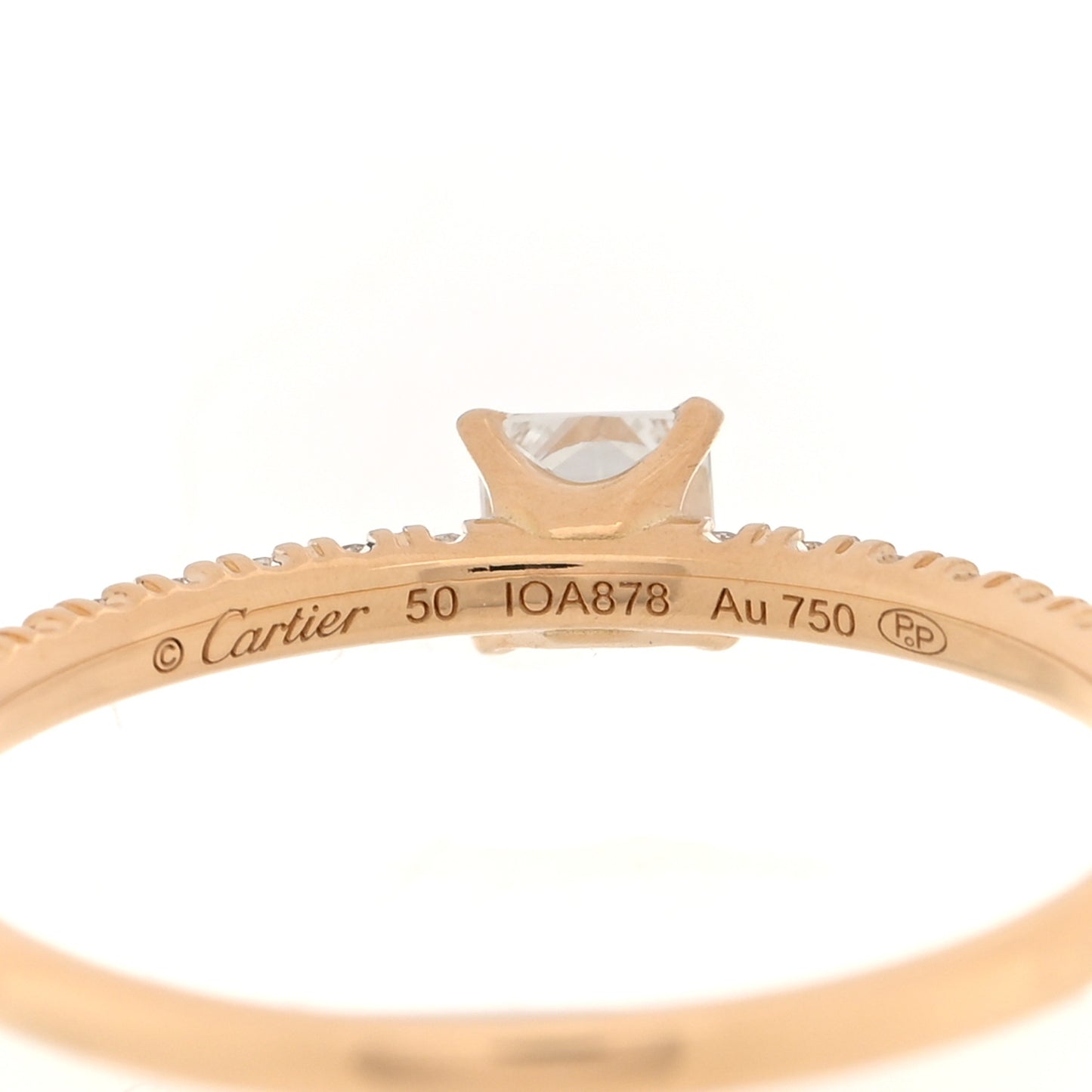 18K Yellow Gold Diamond Etincelle De Cartier Engagement Ring 50 5.25