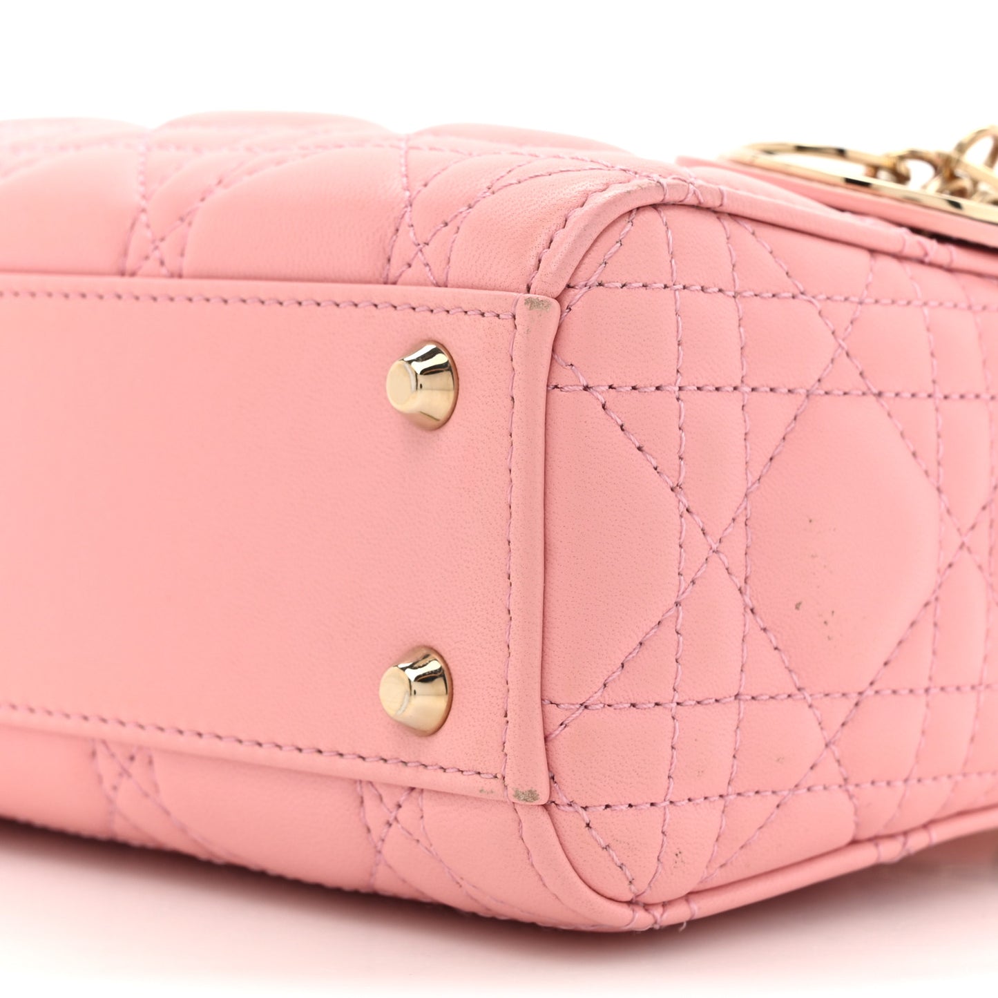 Lambskin Cannage Mini Lady Dior Melacoton