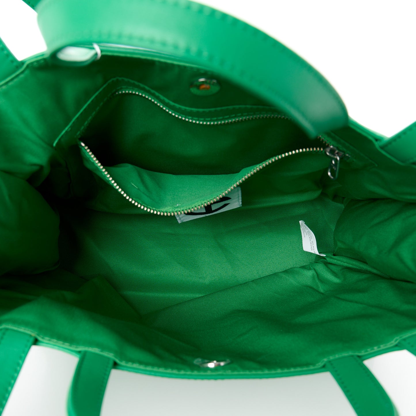 Vegan Leather Medium Shopping Bag Greenscreen