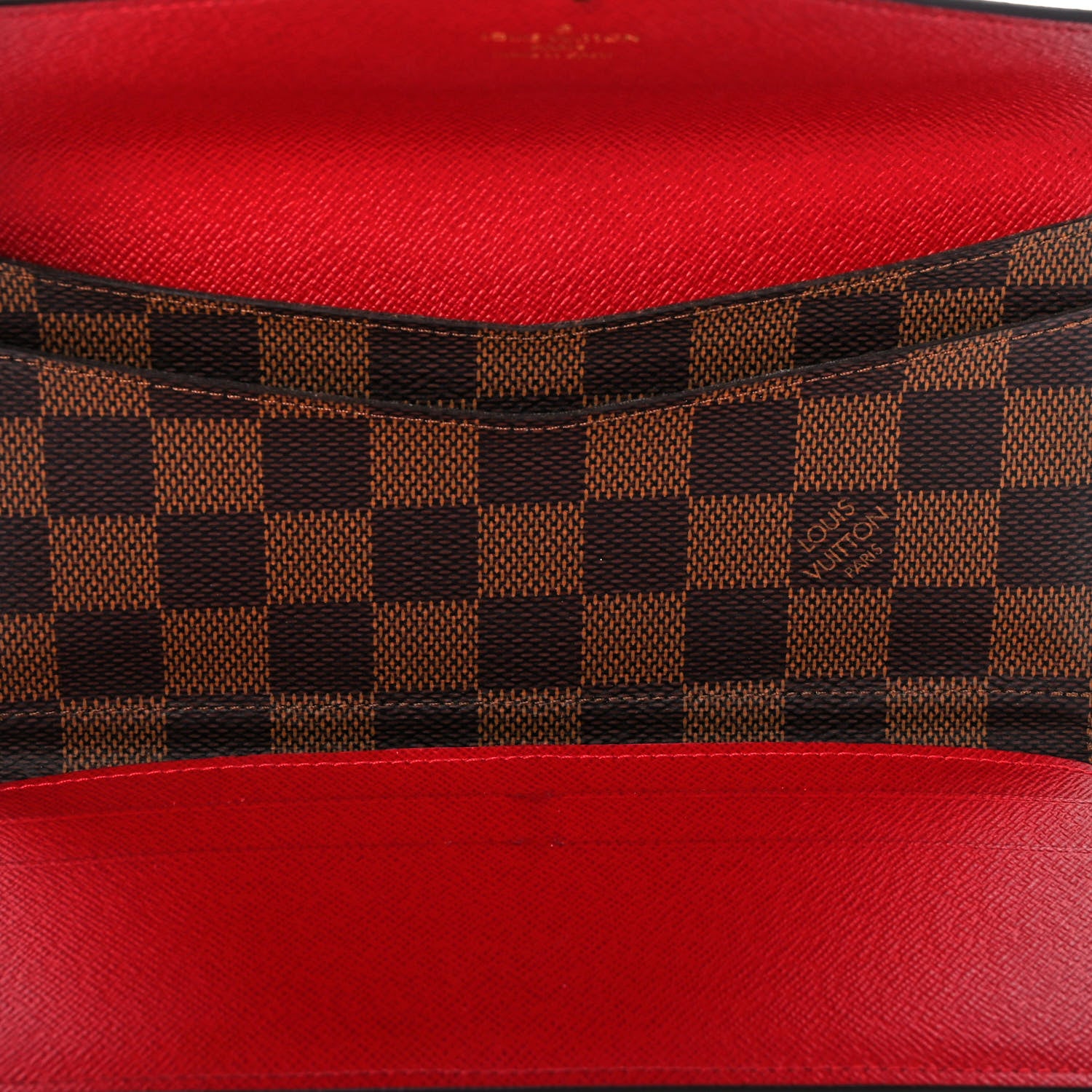 Louis Vuitton Damier Ebene Josephine Wallet Red 7 of 15