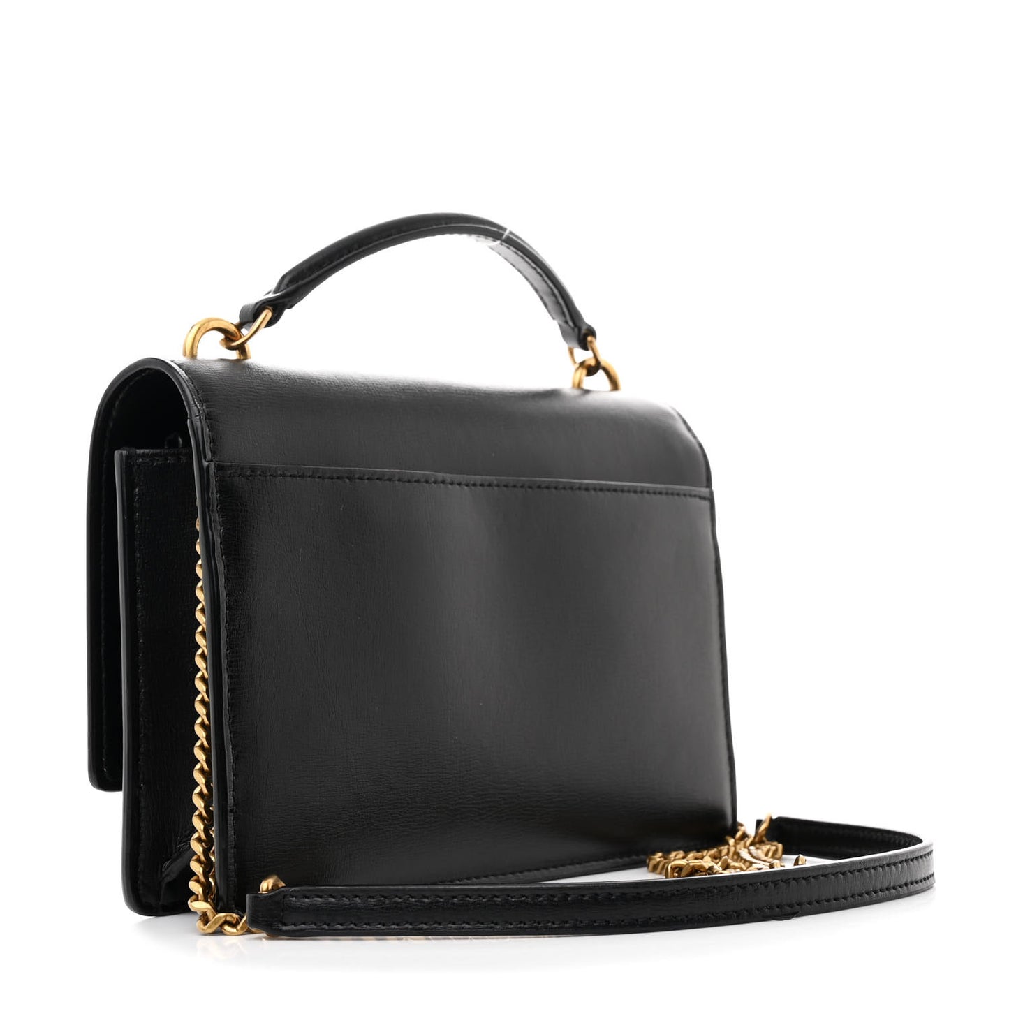 Calfskin Monogram Sunset Chain Wallet Black