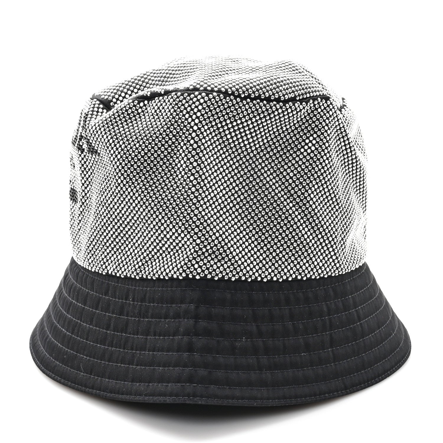 Prada Crystal Tessuto Bucket Hat L Black Acciaio 4 of 8
