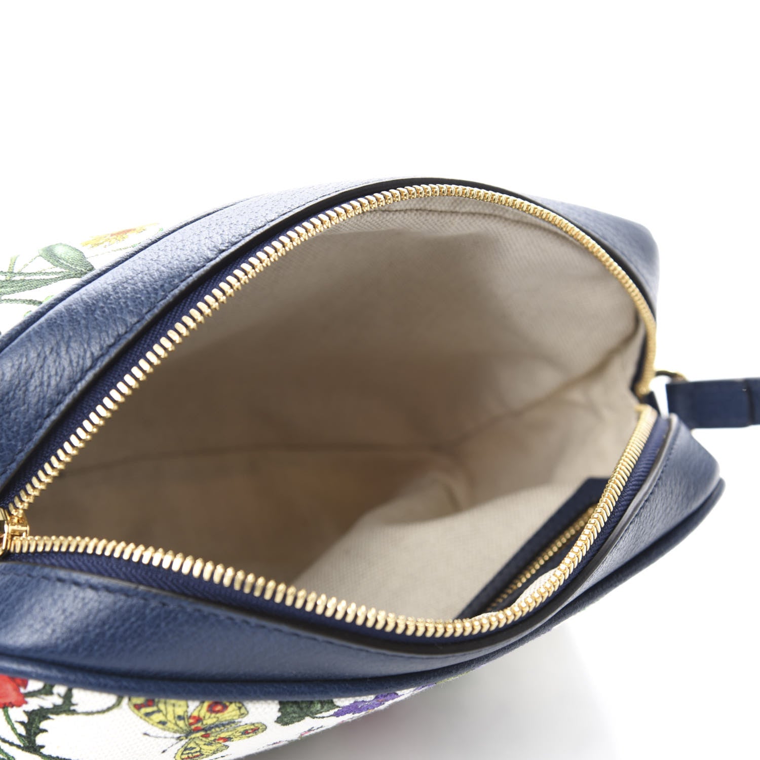 Gucci Canvas Flora Floral Shoulder Bag White Blue Agata Mulitcolor 5 of 10