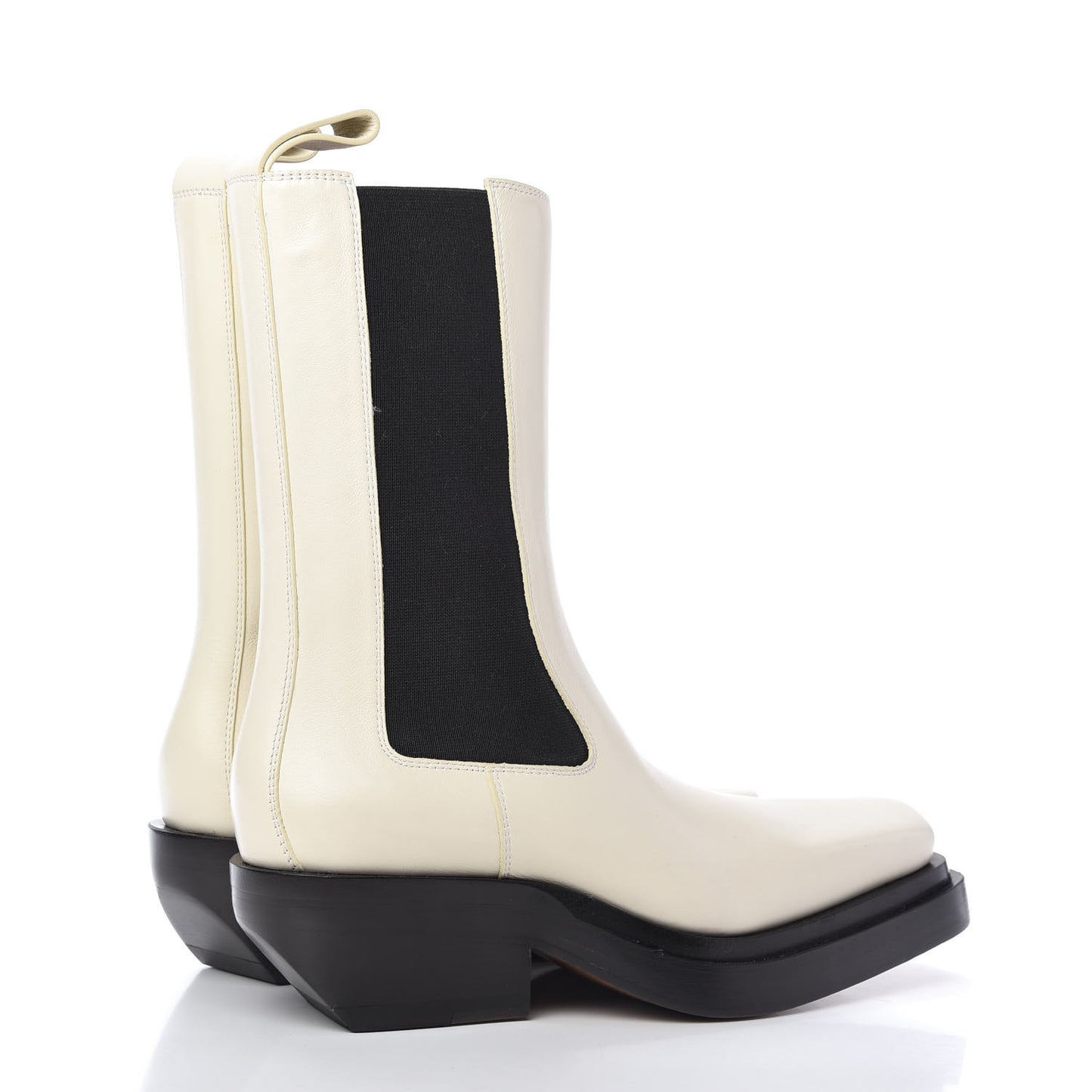 Calfskin Lean Mid-Calf Boots 36.5 Wax