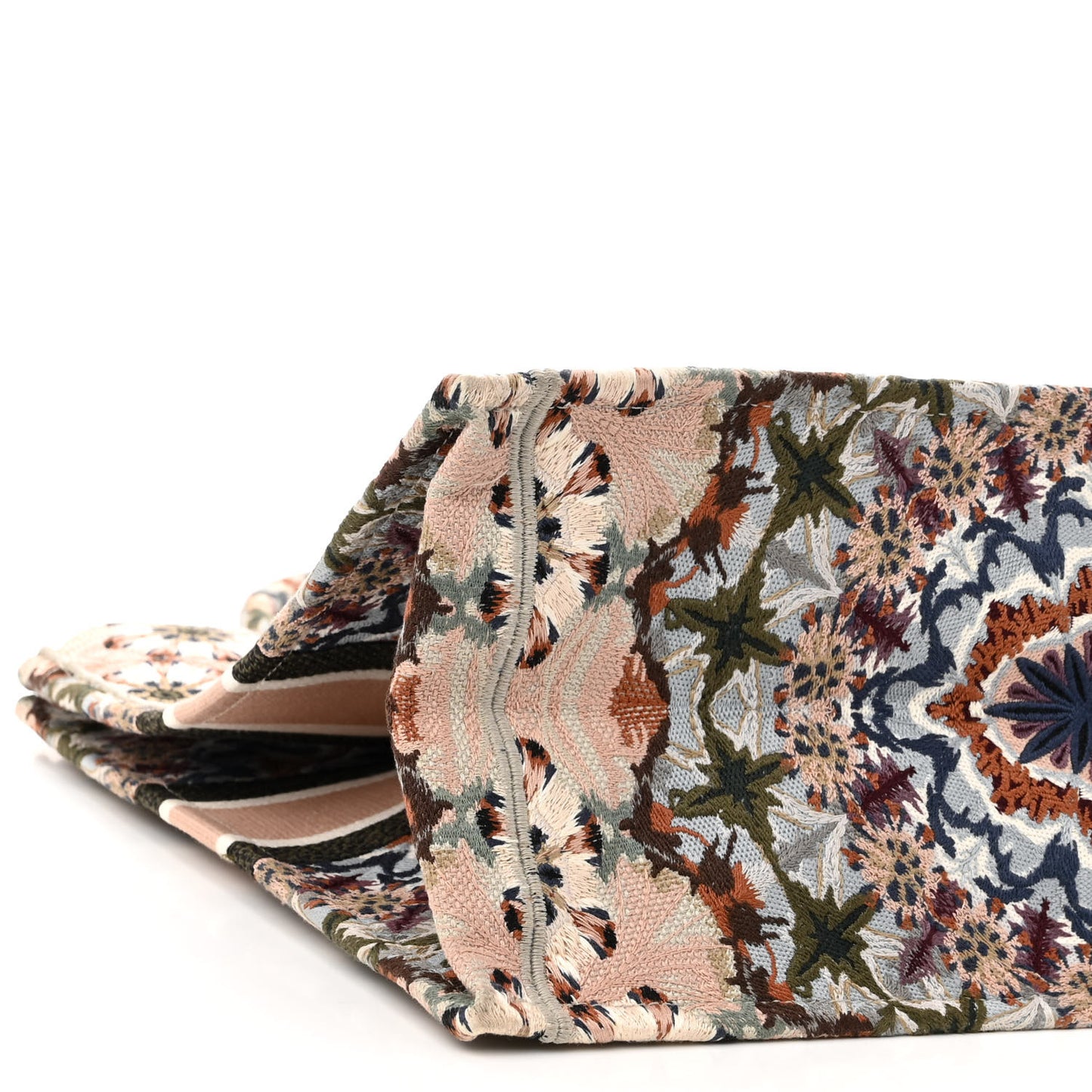 Canvas Embroidered Large KaleiDioroscopic Book Tote Multicolor