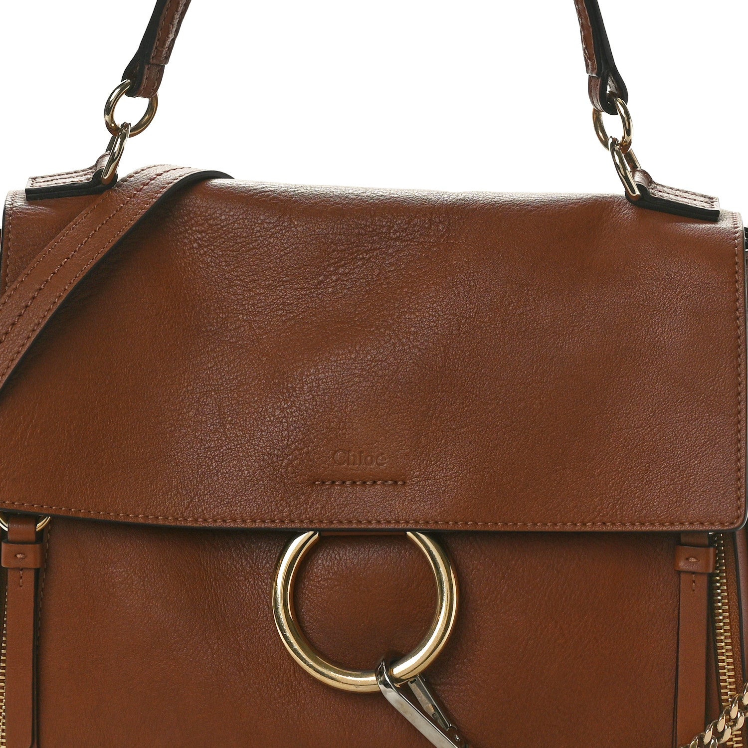Chloe Calfskin Medium Faye Day Shoulder Bag Tan 8 of 11