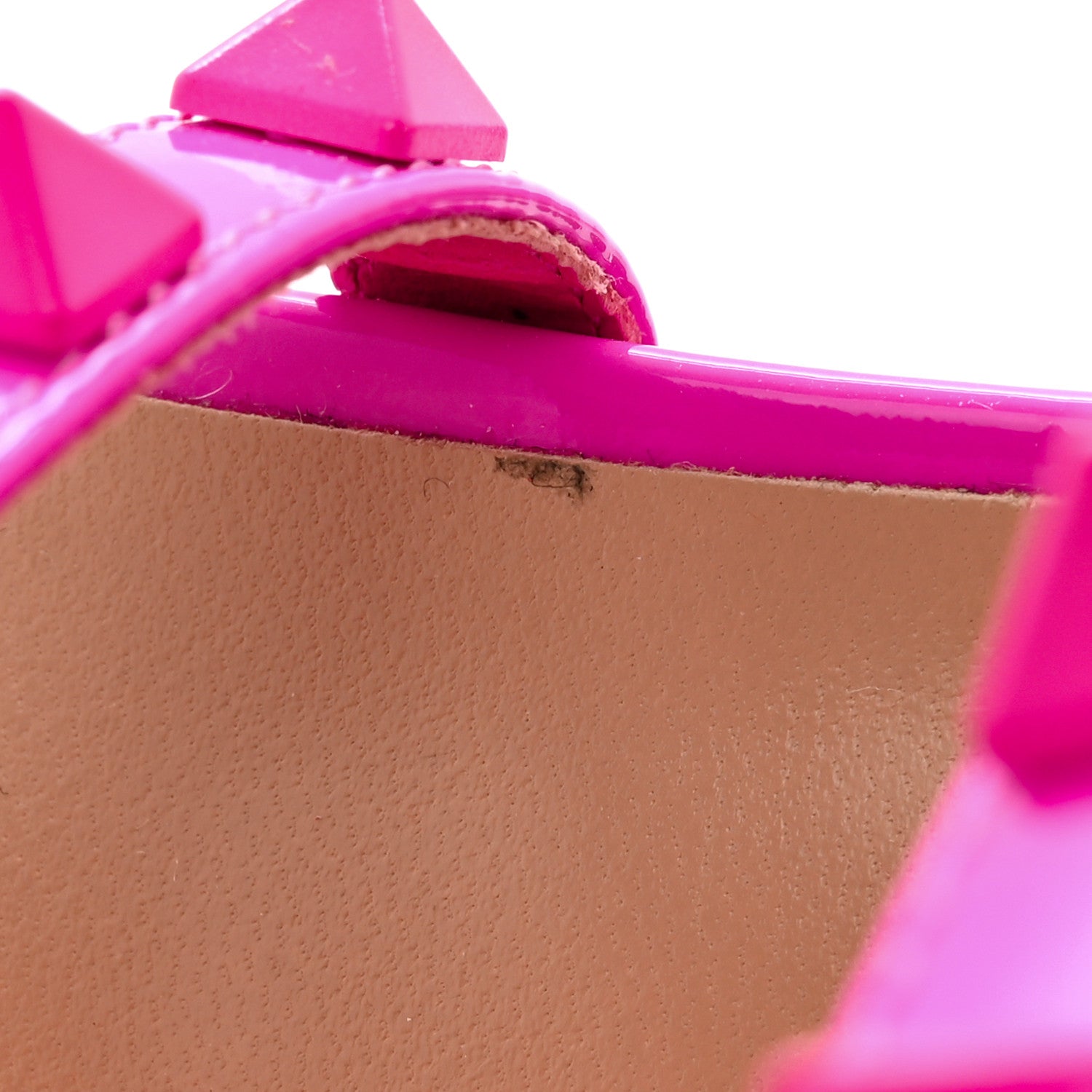 Valentino Garavani Patent Rockstud 60mm Caged Slide Sandals 36 Pink PP 10 of 11