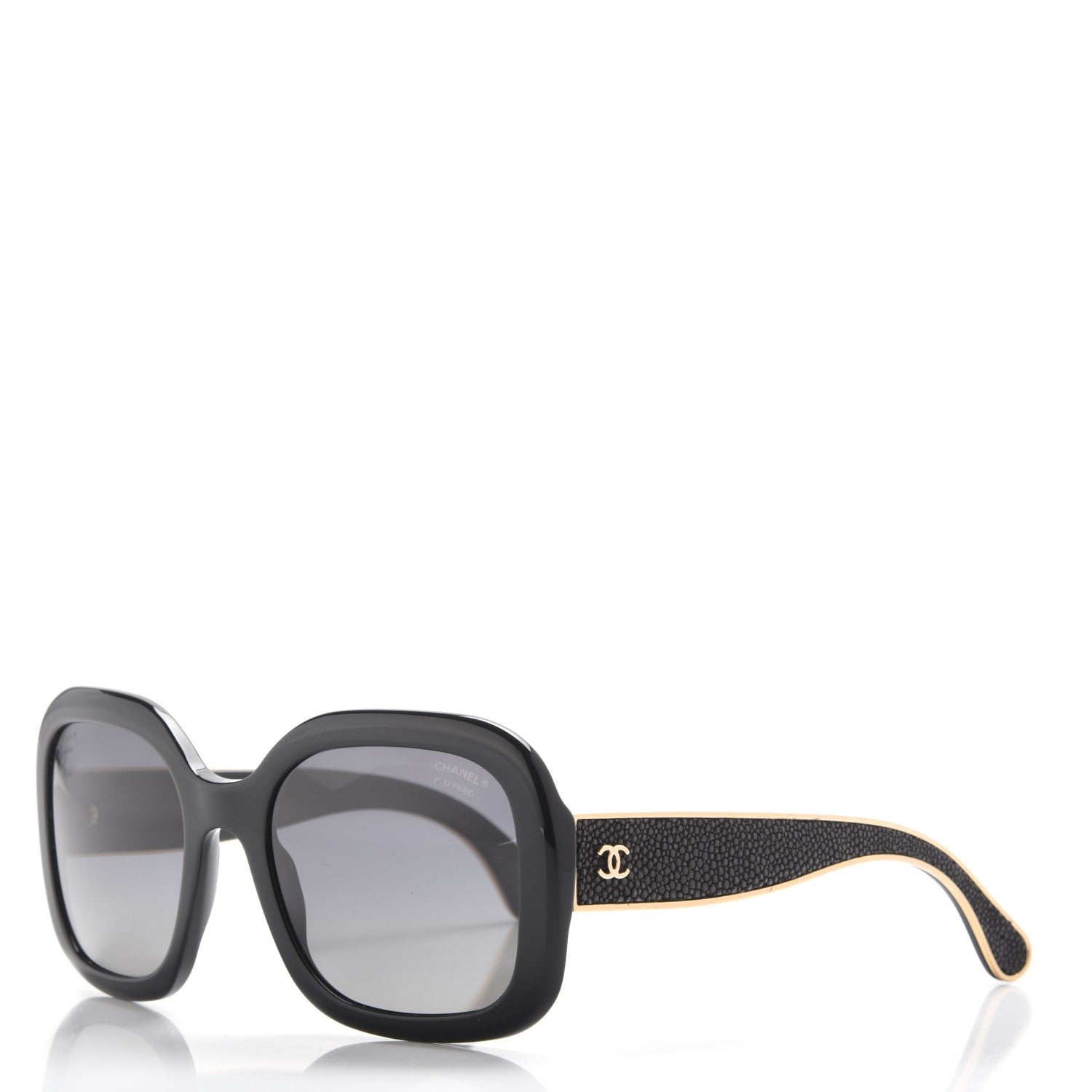 Chanel Stingray Polarized CC Sunglasses 5272-Q Black 220030