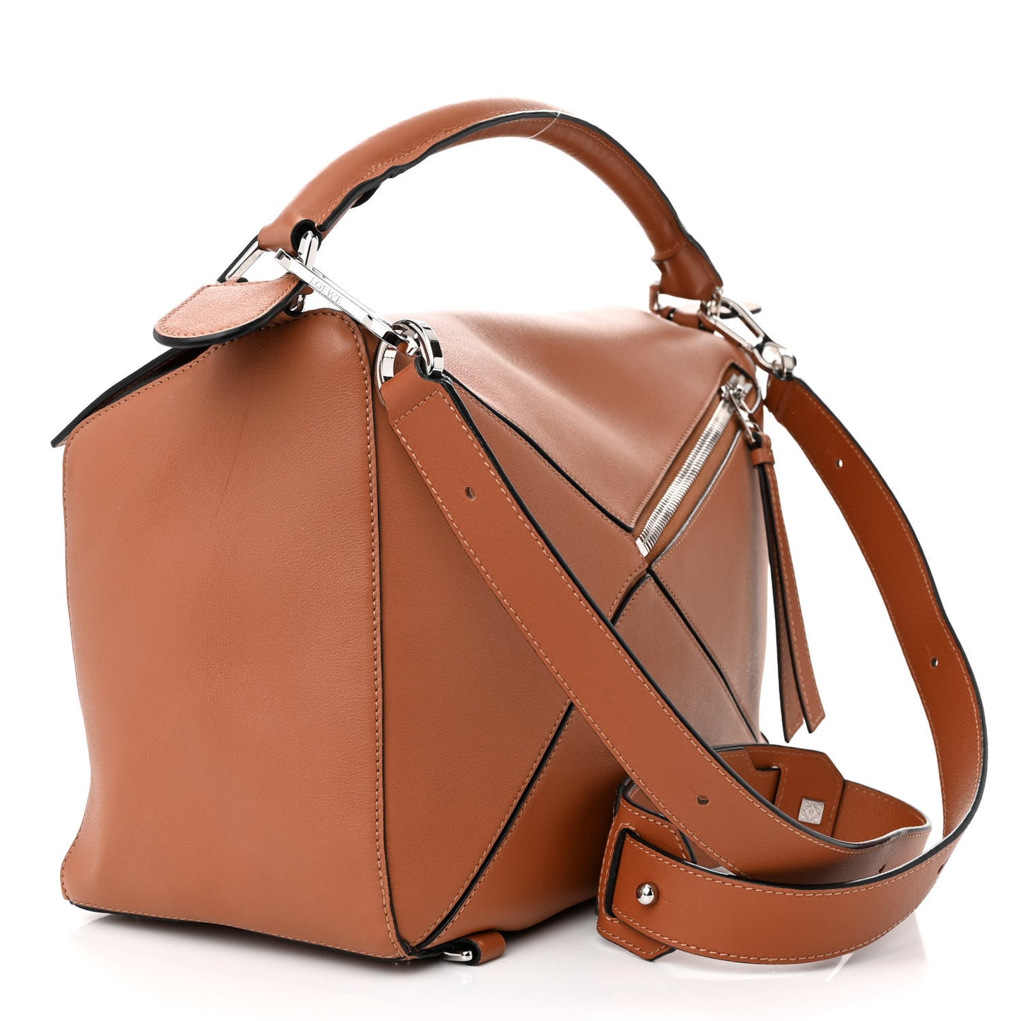 Calfskin Large Puzzle Bag Tan
