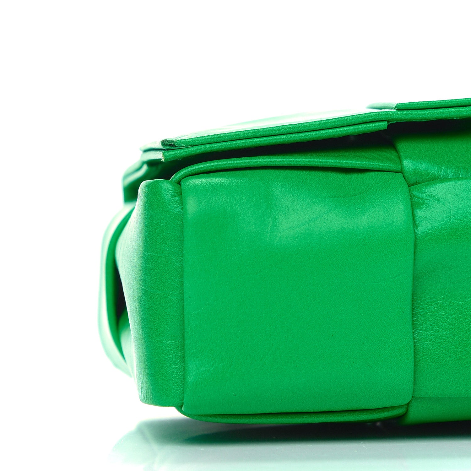 Bottega Veneta Paper Calfskin Maxi Intreccio Extra Mini Cassette Crossbody Bag Grass 7 of 8
