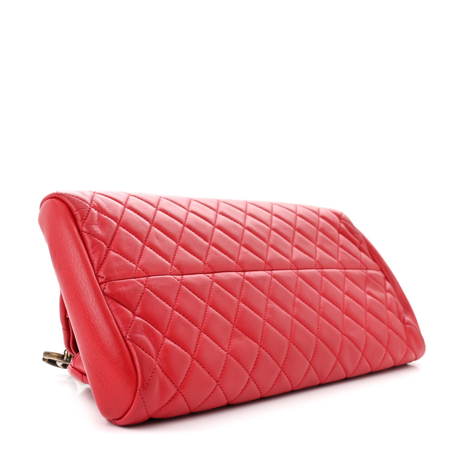 Chanel Lambskin Quilted Medium Just Mademoiselle Red 4 of 14