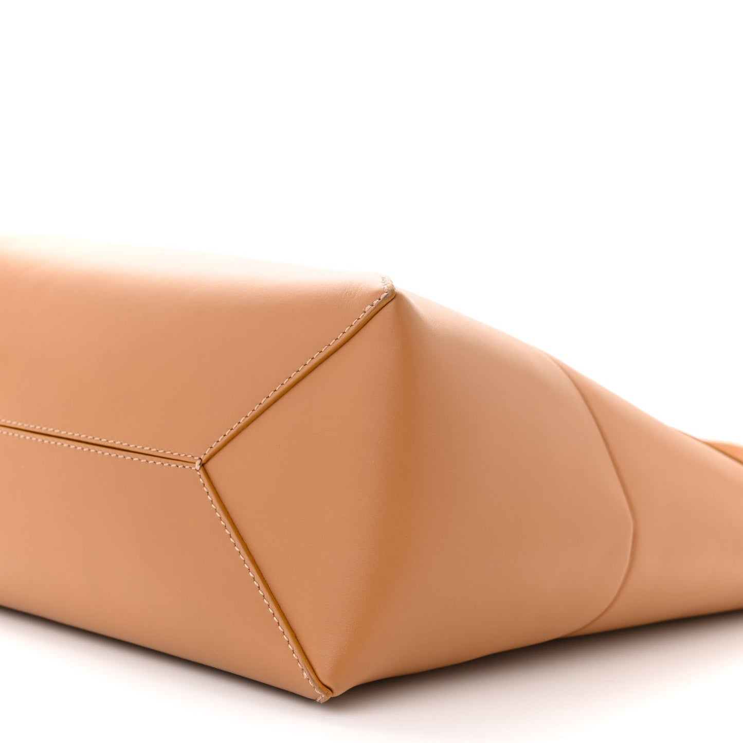Shiny Calfskin Medium Puzzle Fold Tote Warm Desert