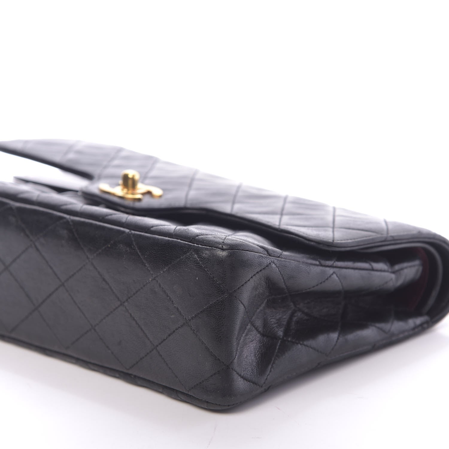 Chanel Lambskin Quilted Medium Double Flap Black 7 of 13
