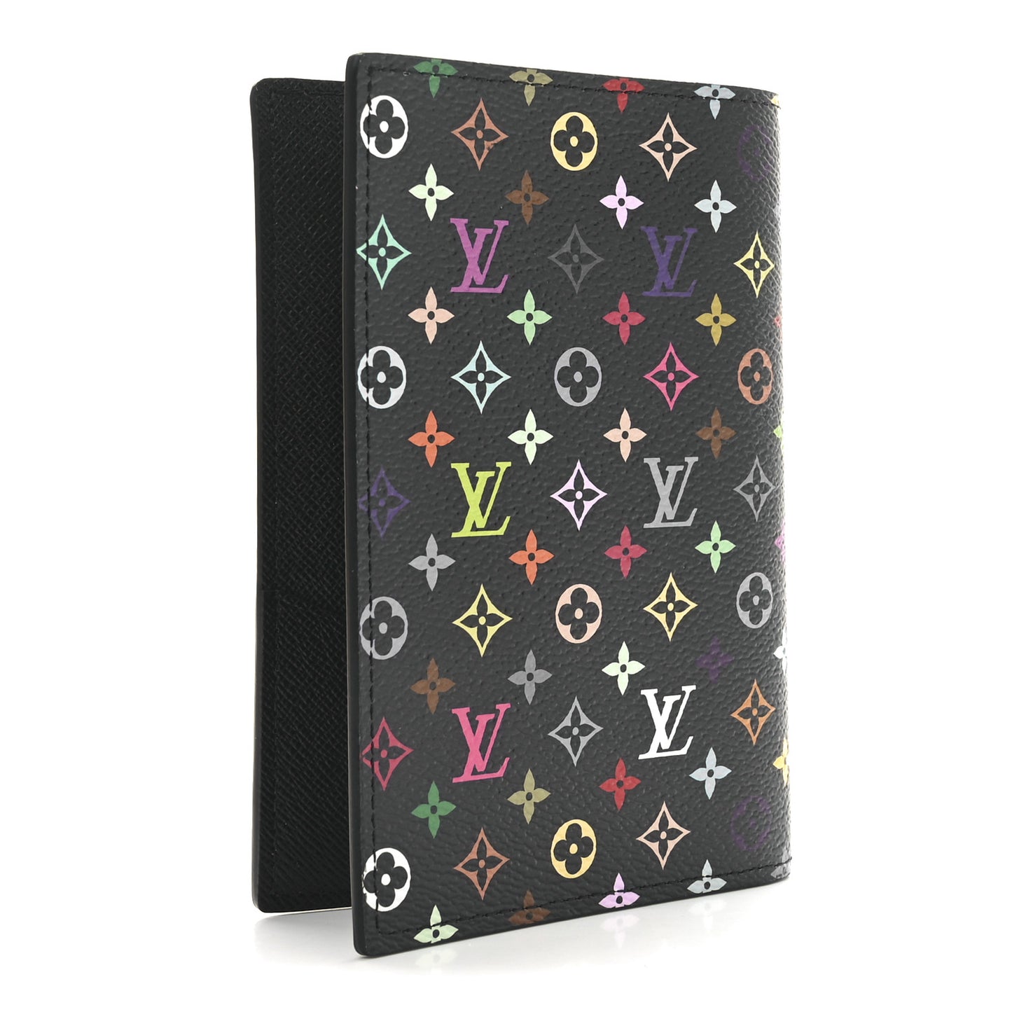 LV X TM Monogram Multicolor Passport Cover Black