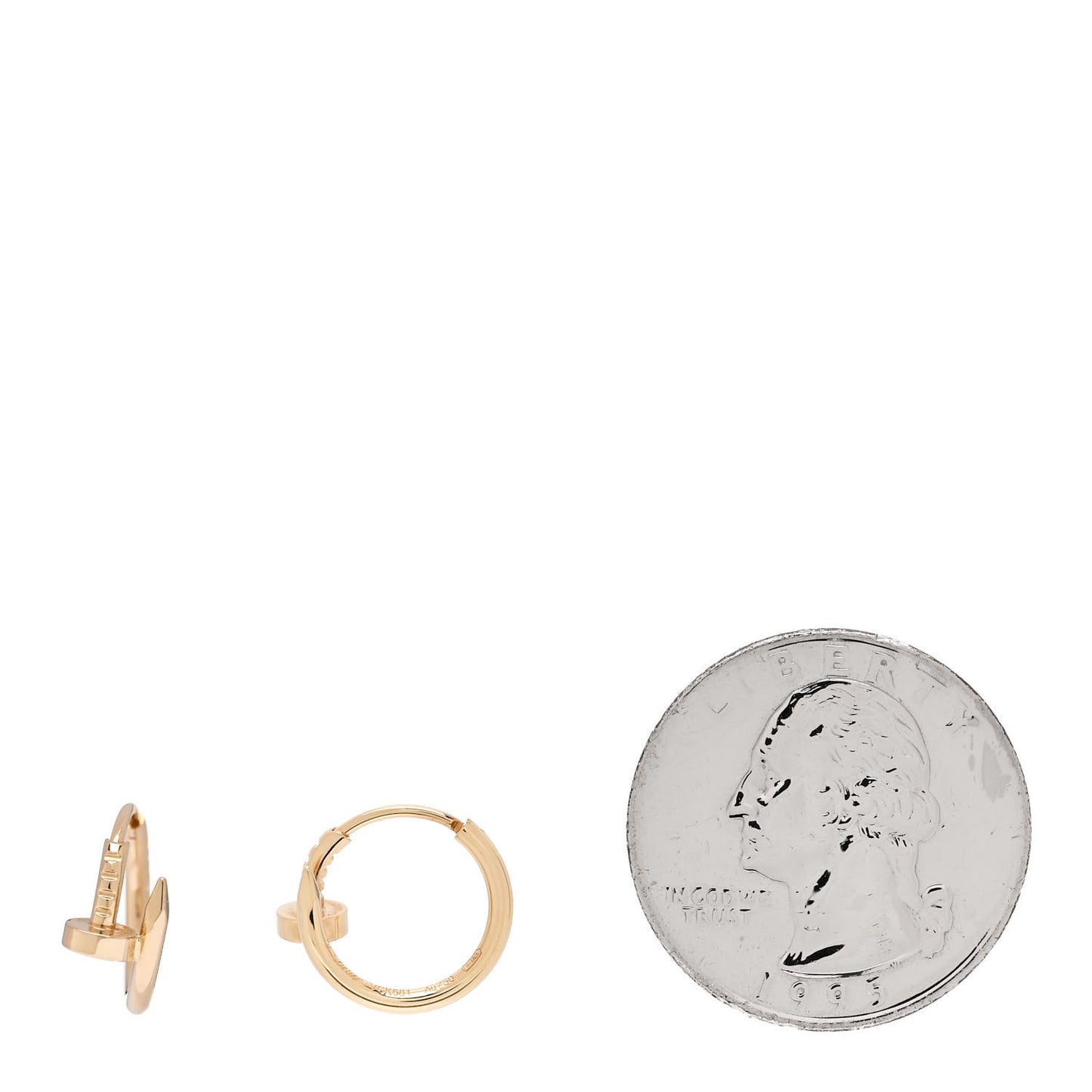 18K Yellow Gold Juste Un Clou Hoop Earrings