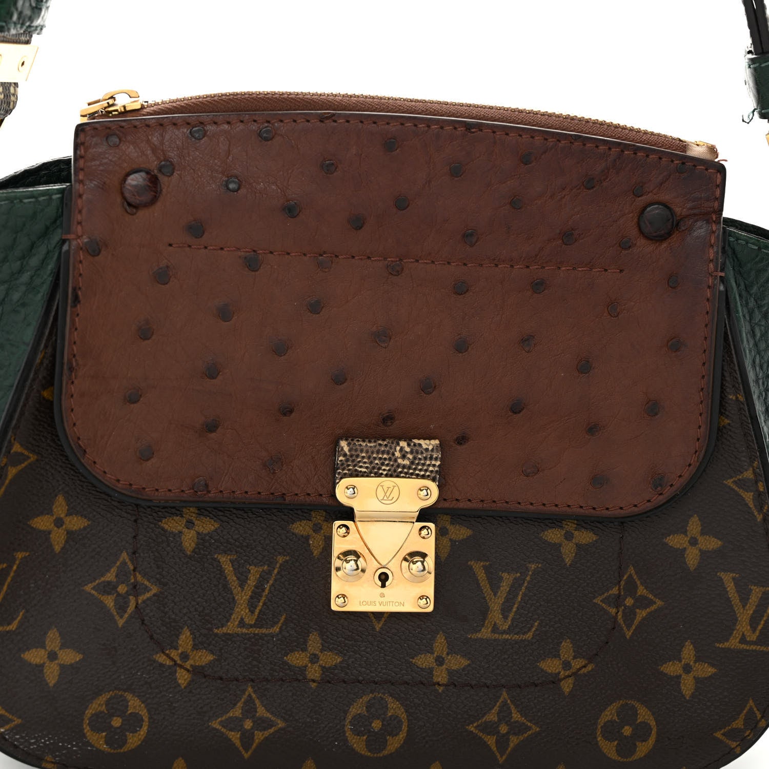 Louis Vuitton Ostrich Lizard Exotique Majestueux Shoulder Bag Vert 7 of 13
