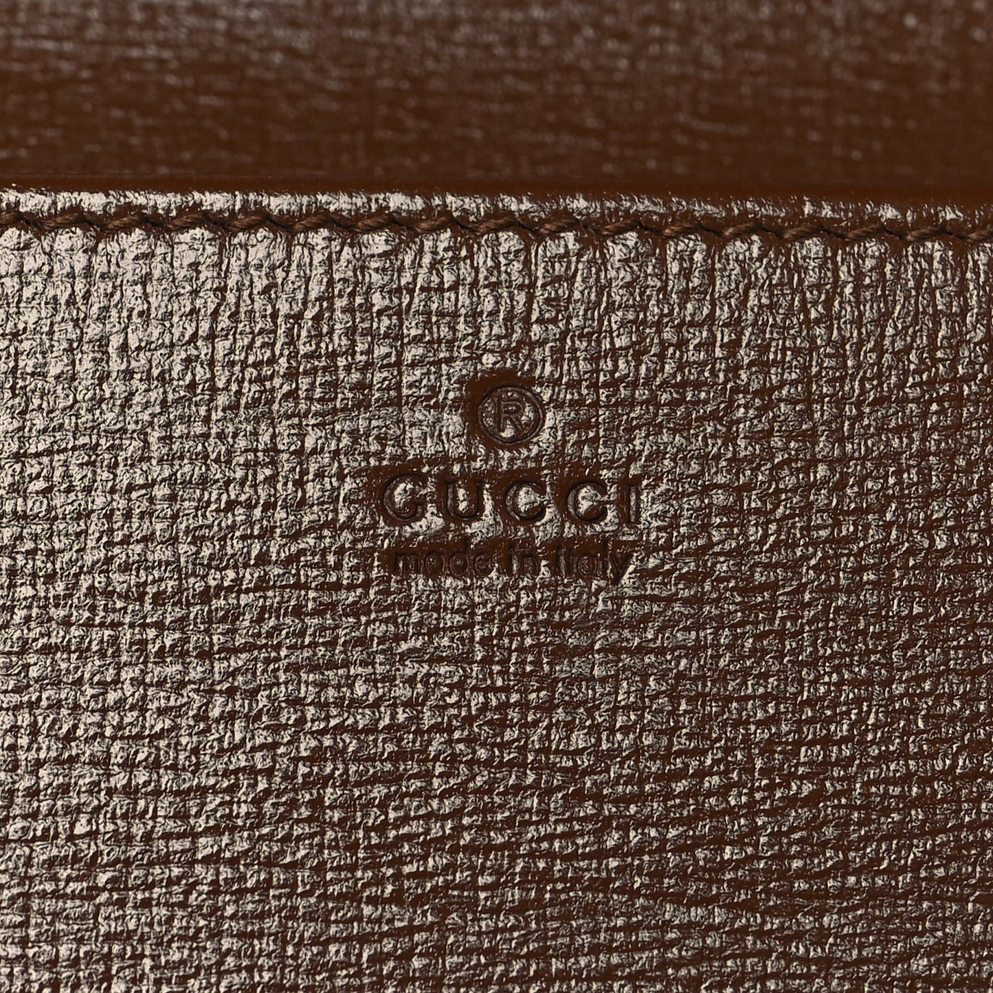 GG Supreme Monogram Azalea Calfskin Horsebit 1955 Wallet On Chain Beige Ebony Brown Sugar