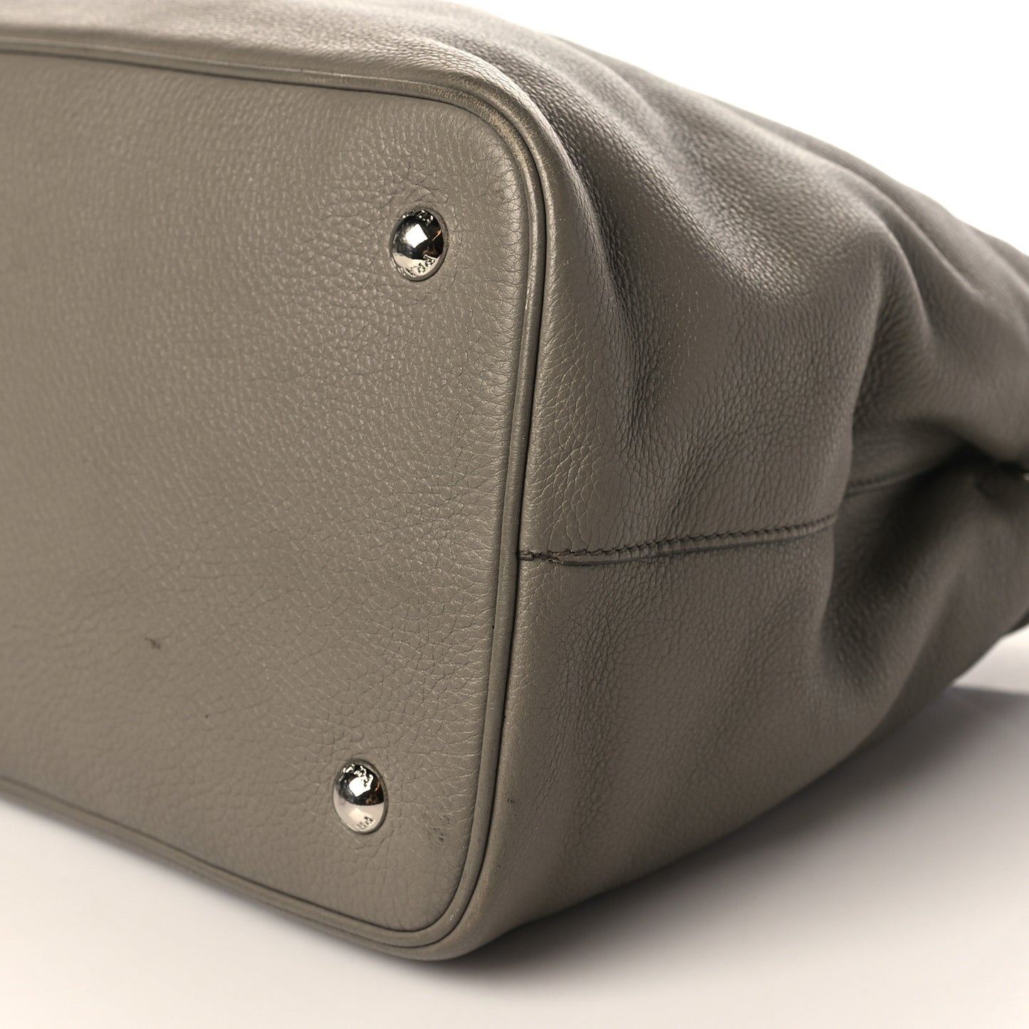 Soft Calf Double Zip Shoulder Bag Argilla