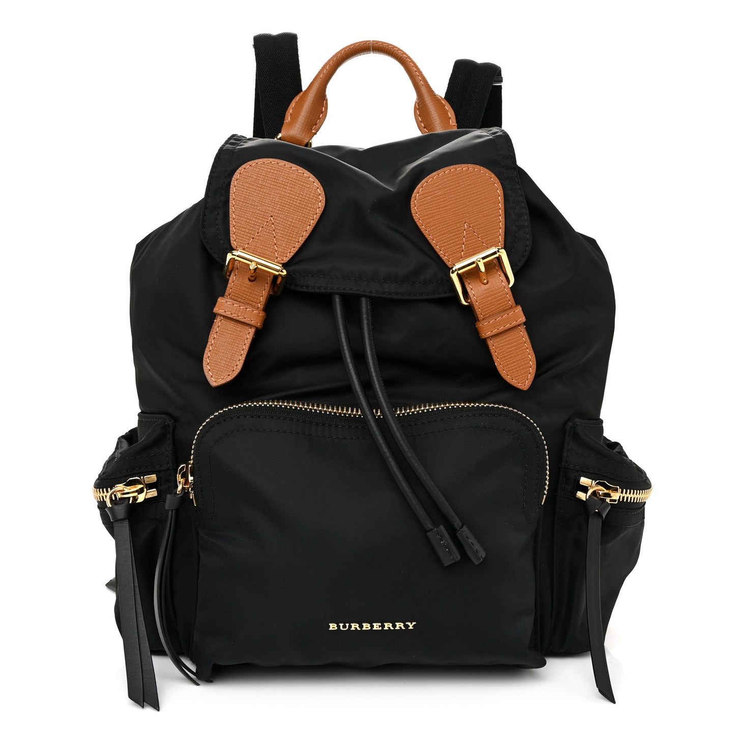 Nylon Medium Rucksack Backpack Black