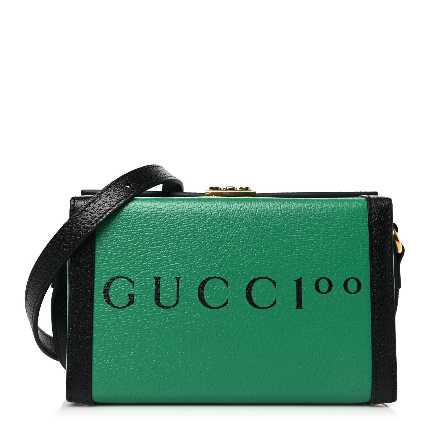 Grained Calfskin Gucci 100 Mini Bag Green