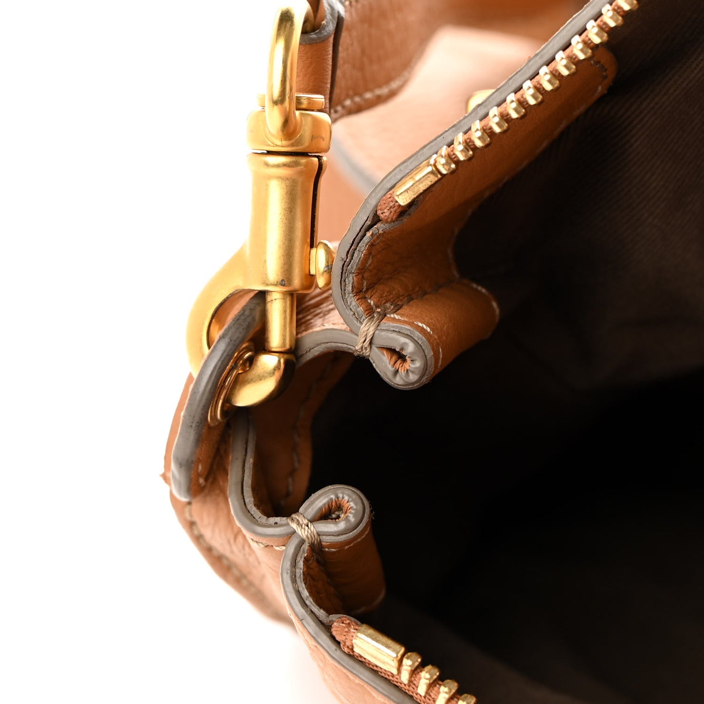Calfskin Medium Marcie Satchel Gingerbread