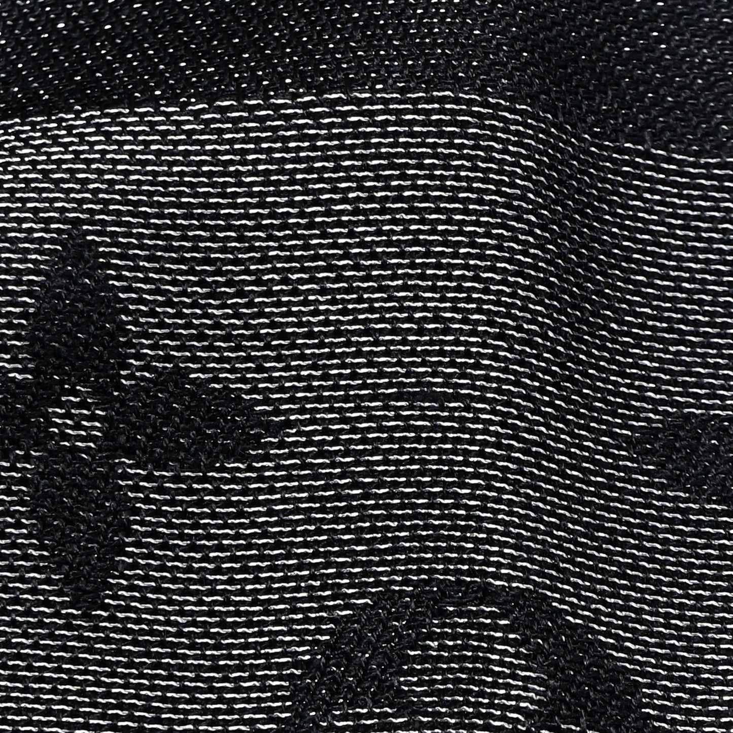 Silk Lurex Wool Monogram Shine Shawl Black