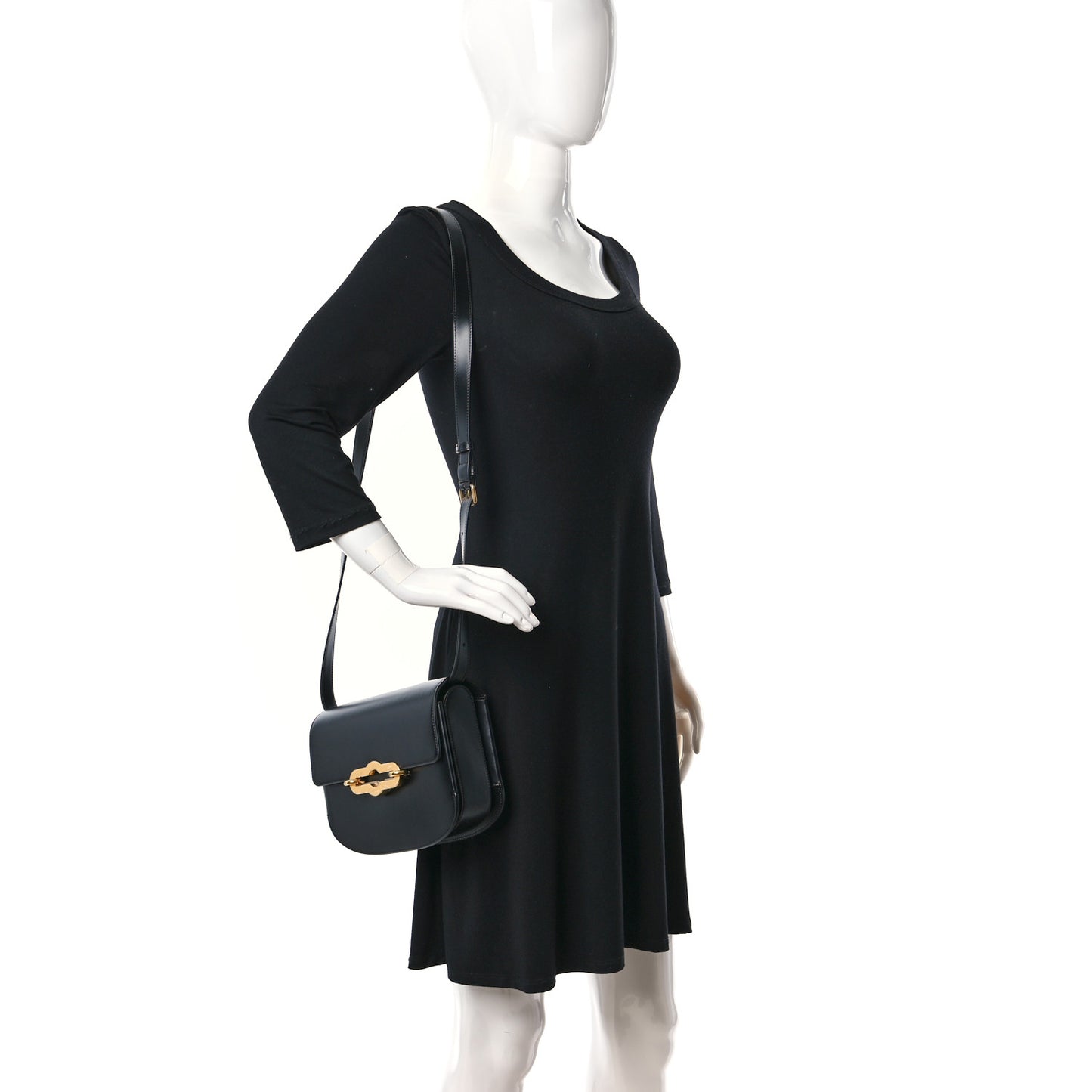 Super Lux Calfskin Small Pimlico Satchel Black