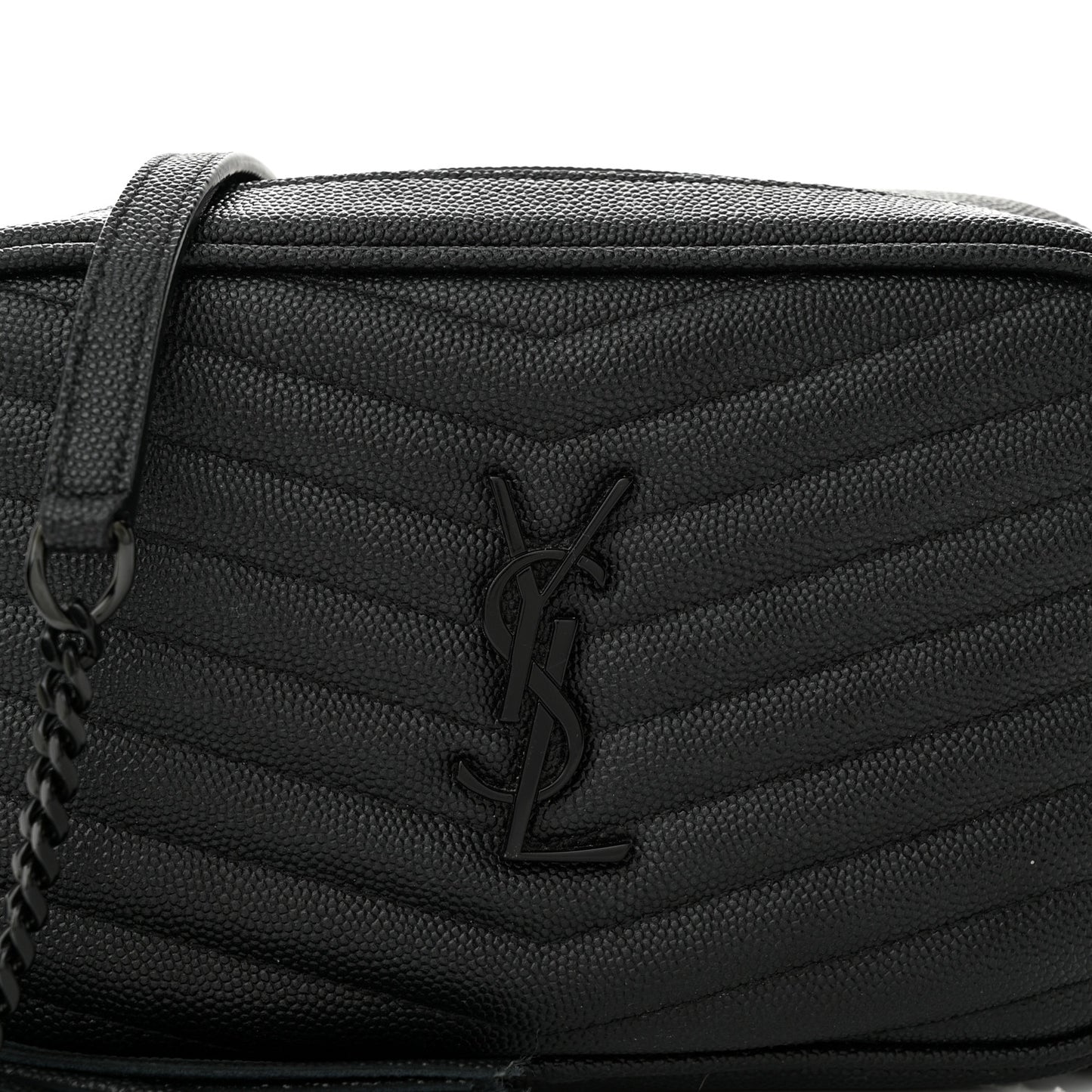 Grain De Poudre Matelasse Monochrome Monogram Mini Lou Camera Bag Black