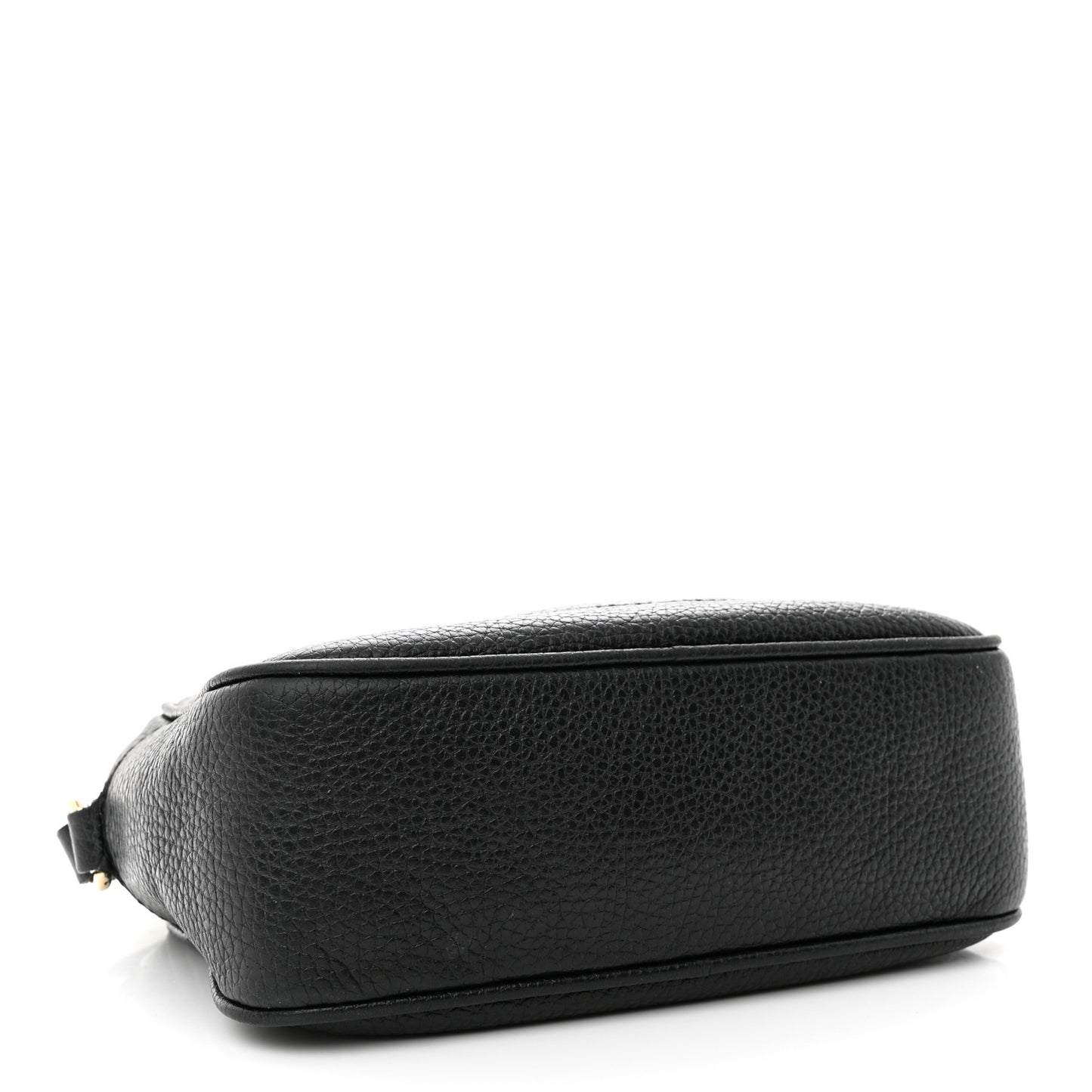 Pebbled Calfskin Small Soho Disco Bag Black