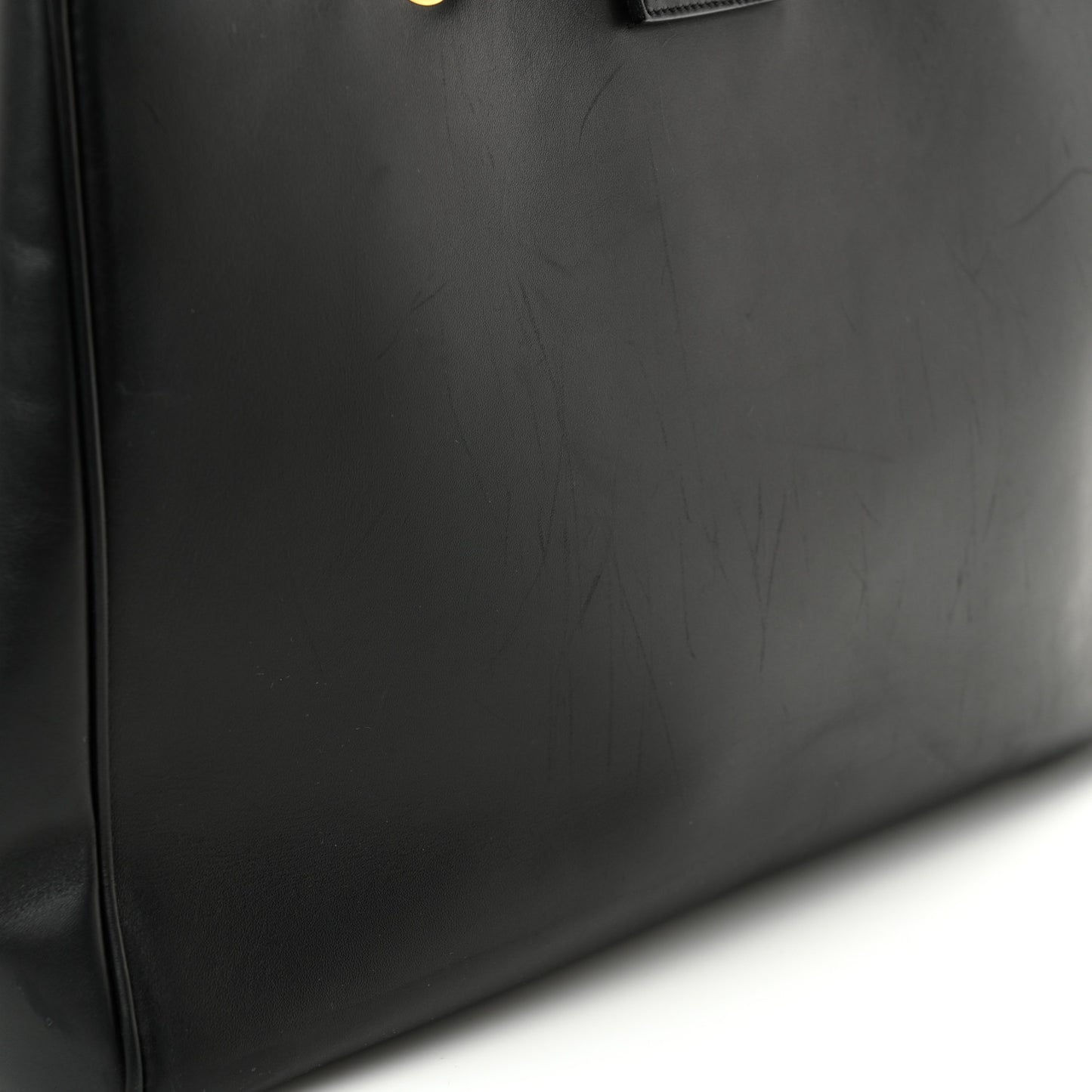 Soft Calfskin Monogram Cassandre Shopper Black