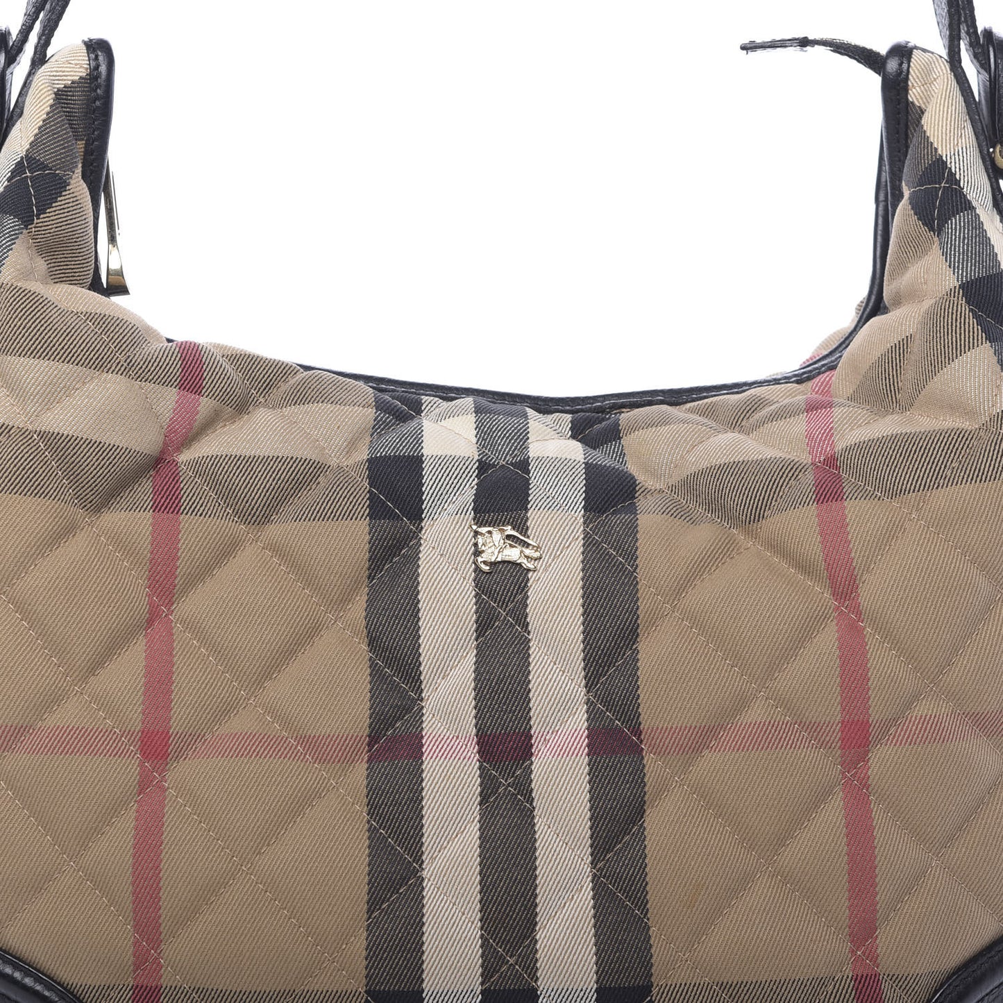 House Check Quilted Hoxton Hobo Black