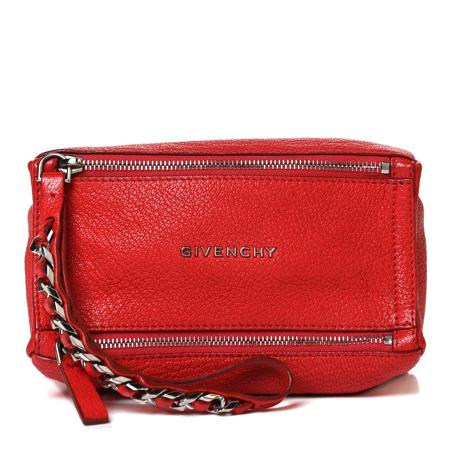 Givenchy Sugar Goatskin Pandora Wristlet Medium Red 1002561