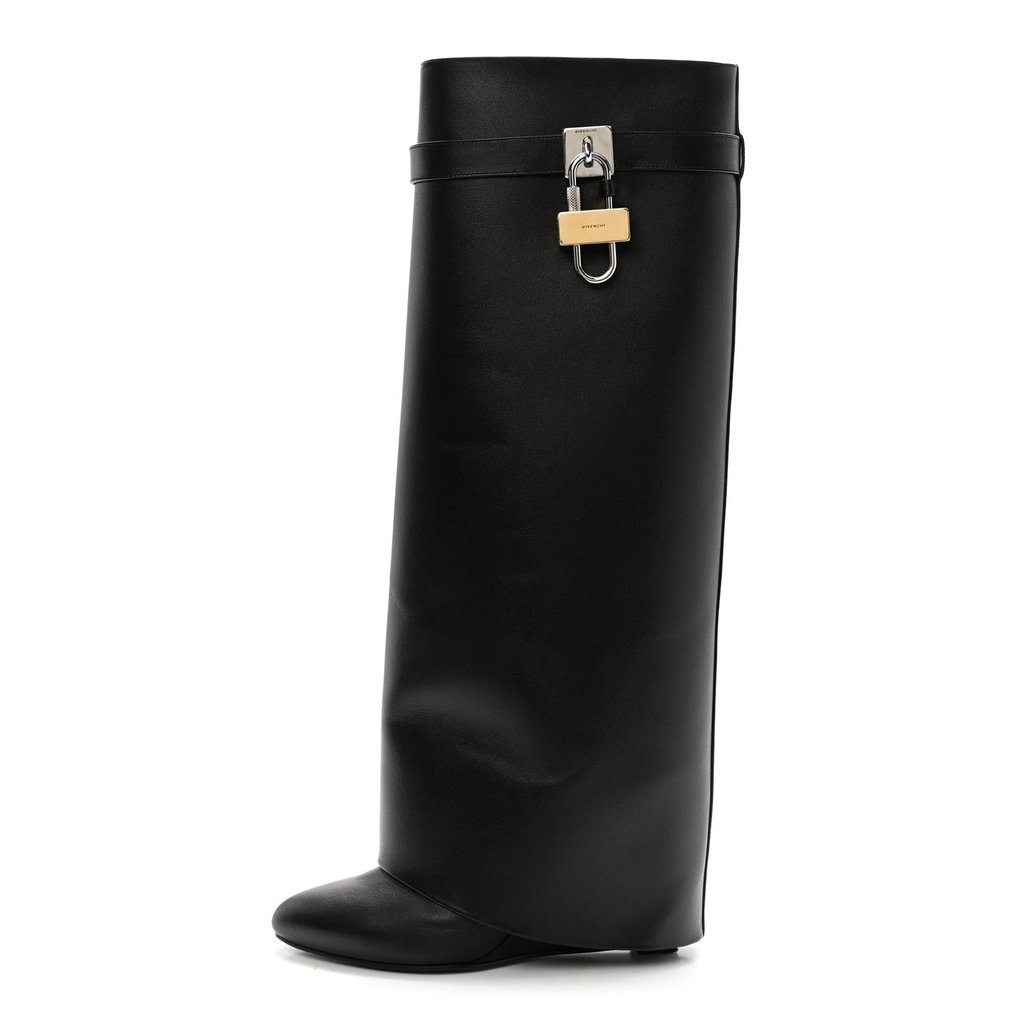 Calfskin Shark Lock Pant Boots 39 Black