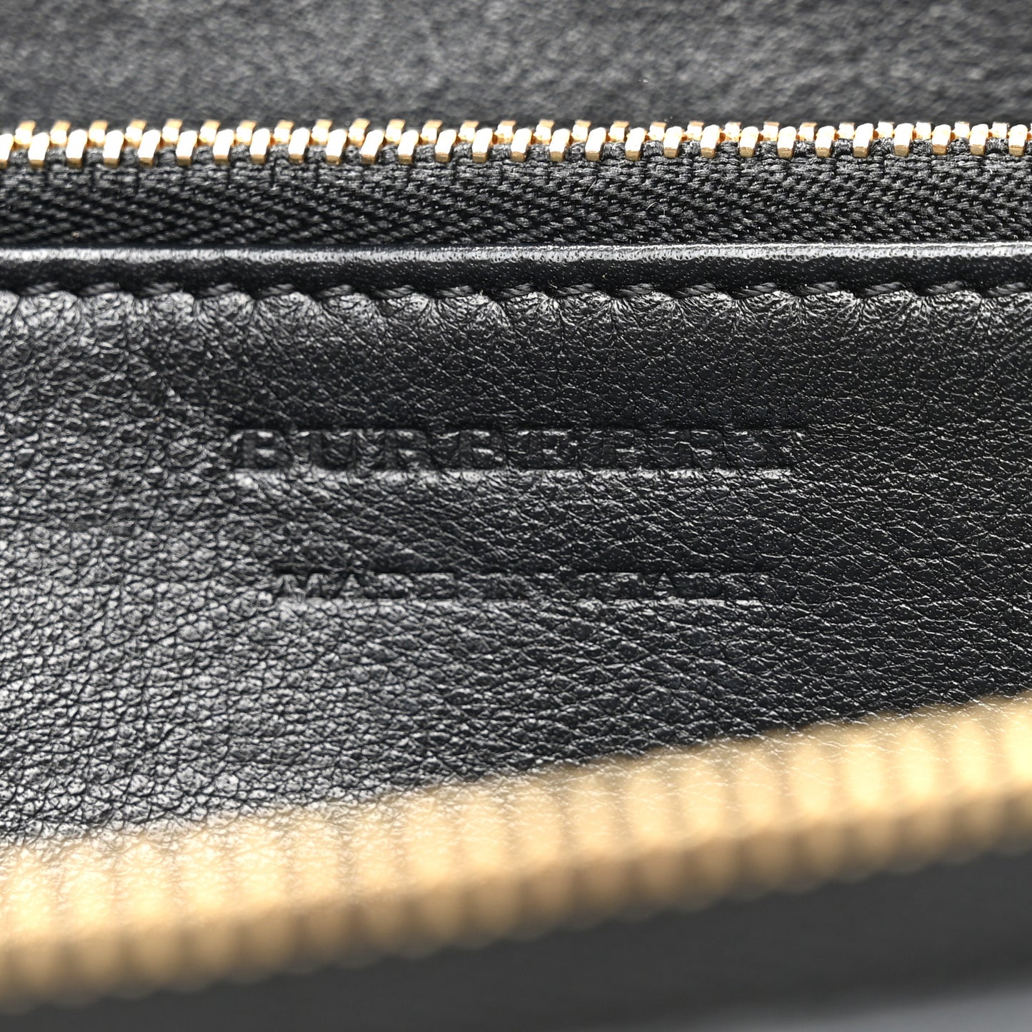 Calfskin House Check Elmore Zip Around Wallet Black