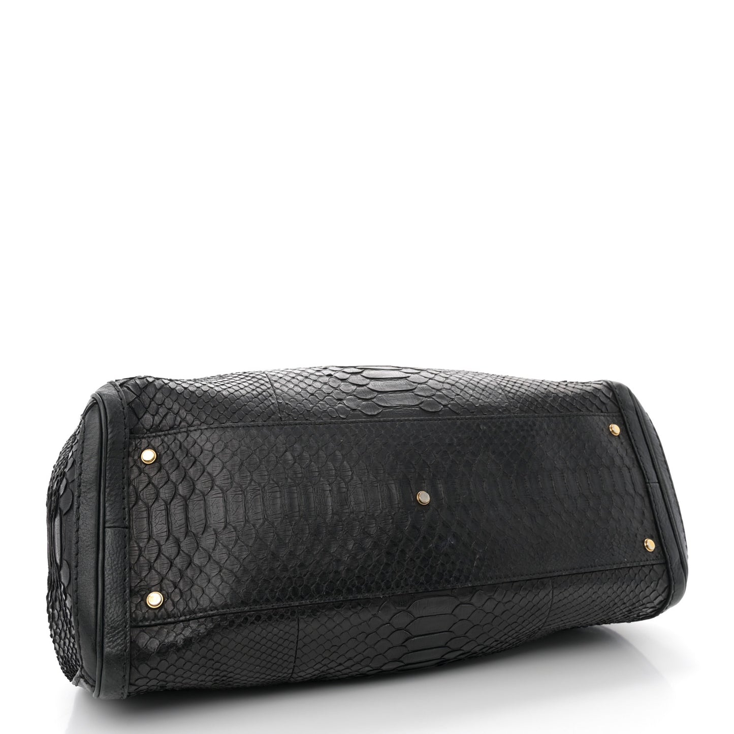Snakeskin Large GG Running Tote Black