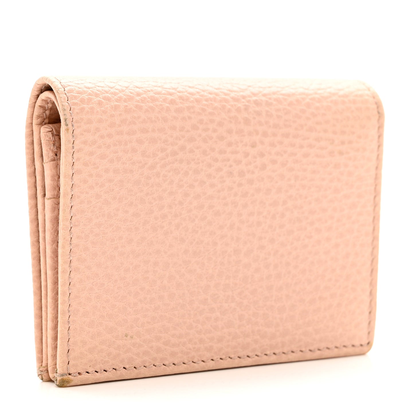 Pebbled Calfskin Butterfly Card Case Perfect Pink