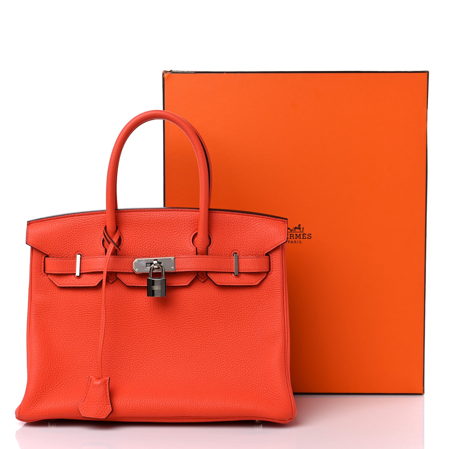 Hermes Togo Birkin 30 Orange Poppy 12 of 12