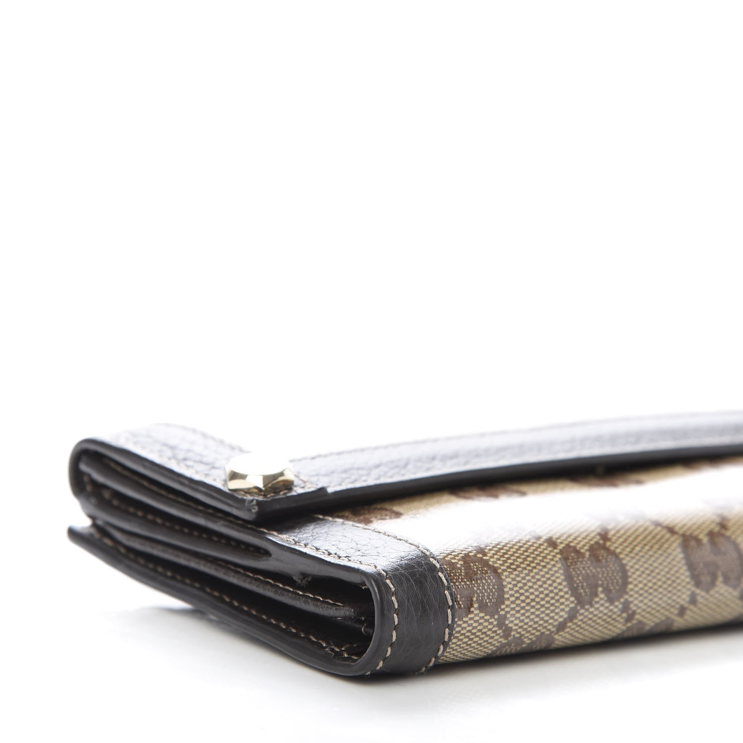 Gucci Crystal Monogram Continental Charmy Wallet Brown 6 of 9