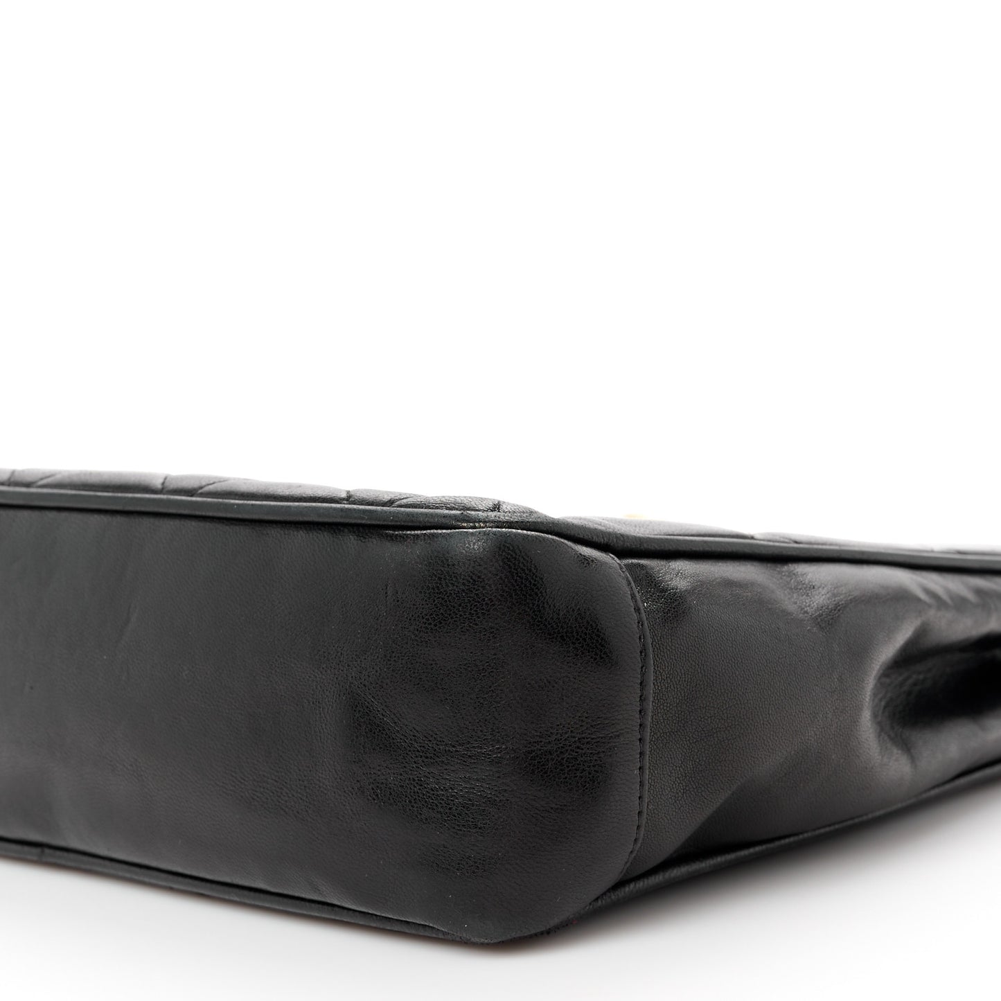 Lambskin Quilted CC Shoulder Bag Black