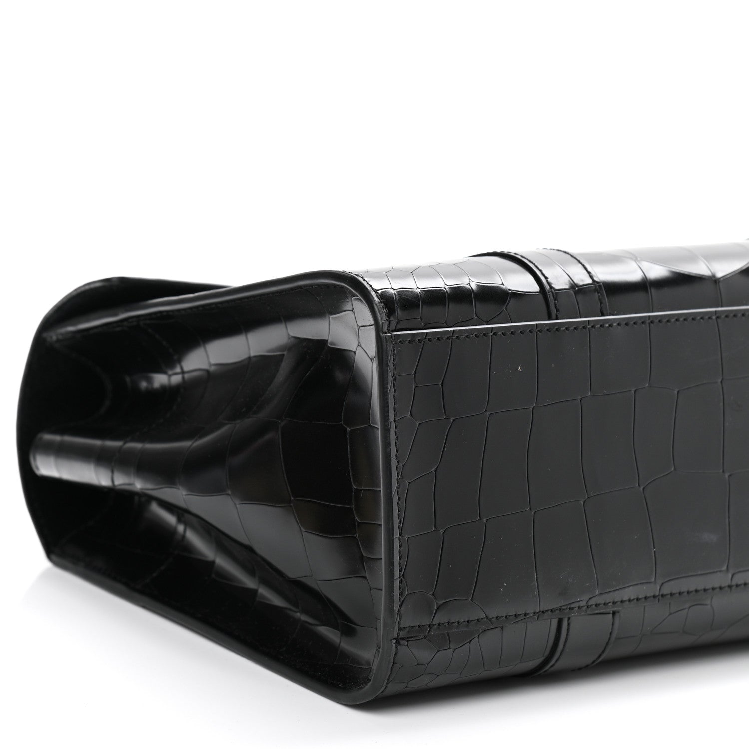 Mulberry Crocodile Embossed Calfskin Bayswater Black 9 of 11