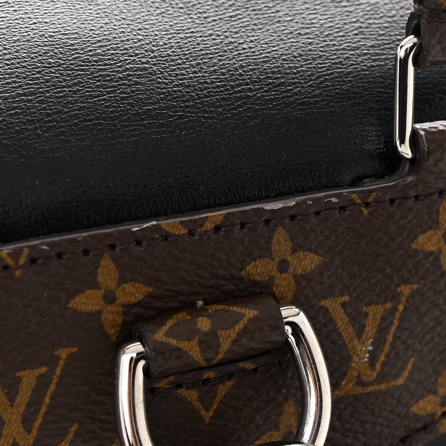 Louis Vuitton Lambskin Monogram Montsouris Vibe PM Black 10 of 10