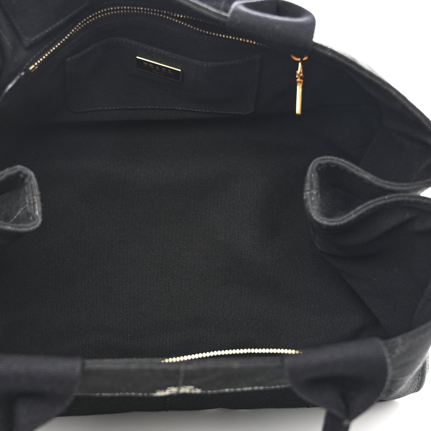 Prada Canvas Large Canapa Logo Tote Black 5 of 10