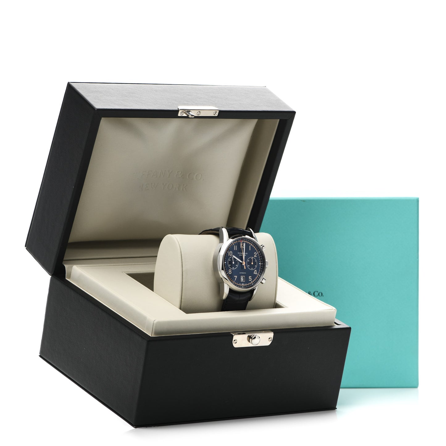 Stainless Steel Alligator 42mm CT60 Chronograph Automatic Watch Blue