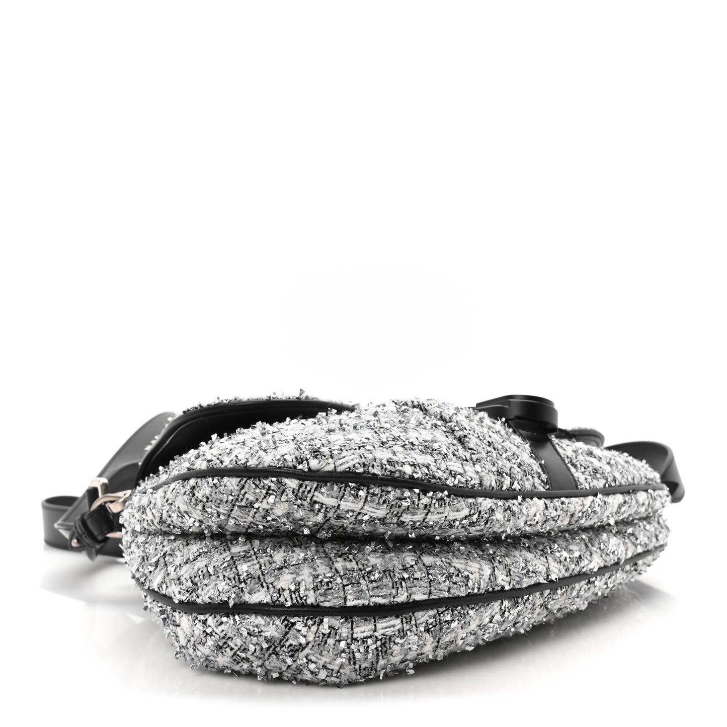 Tweed Saddle Bag Black Silver
