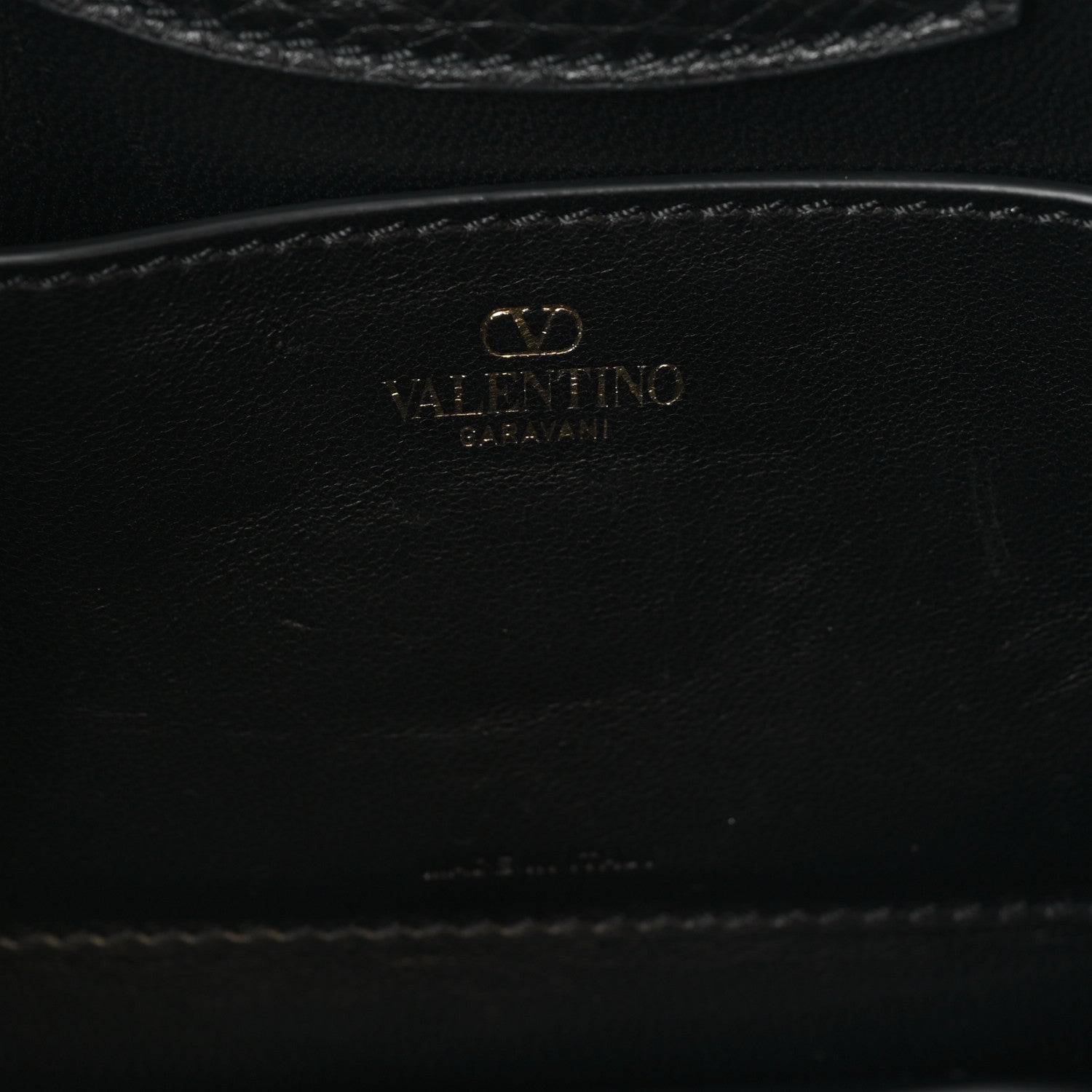 Valentino Garavani Grainy Calfskin VLogo Leather Shoulder Bag Black 6 of 9