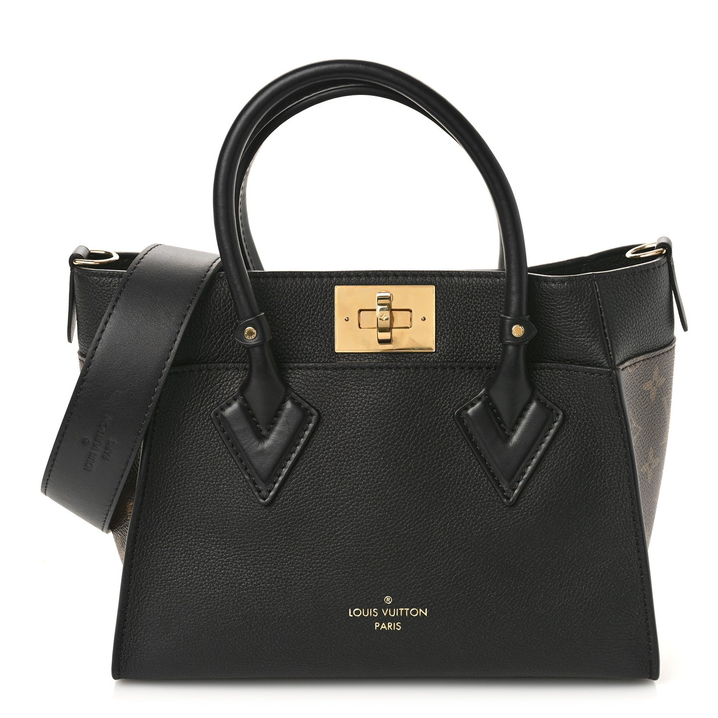 Calfskin Monogram On My Side PM Black