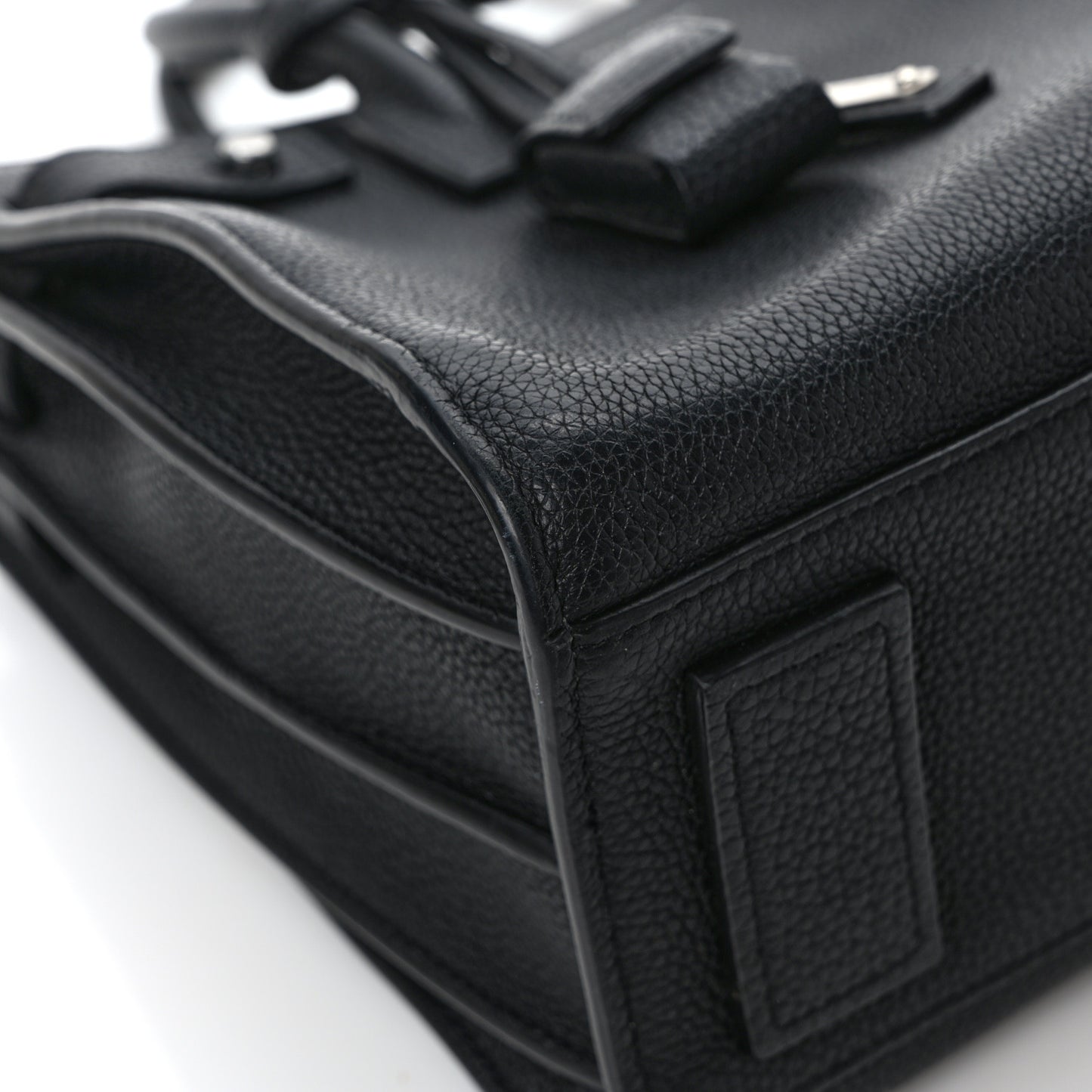 Grained Calfskin Baby Sac De Jour Souple Black