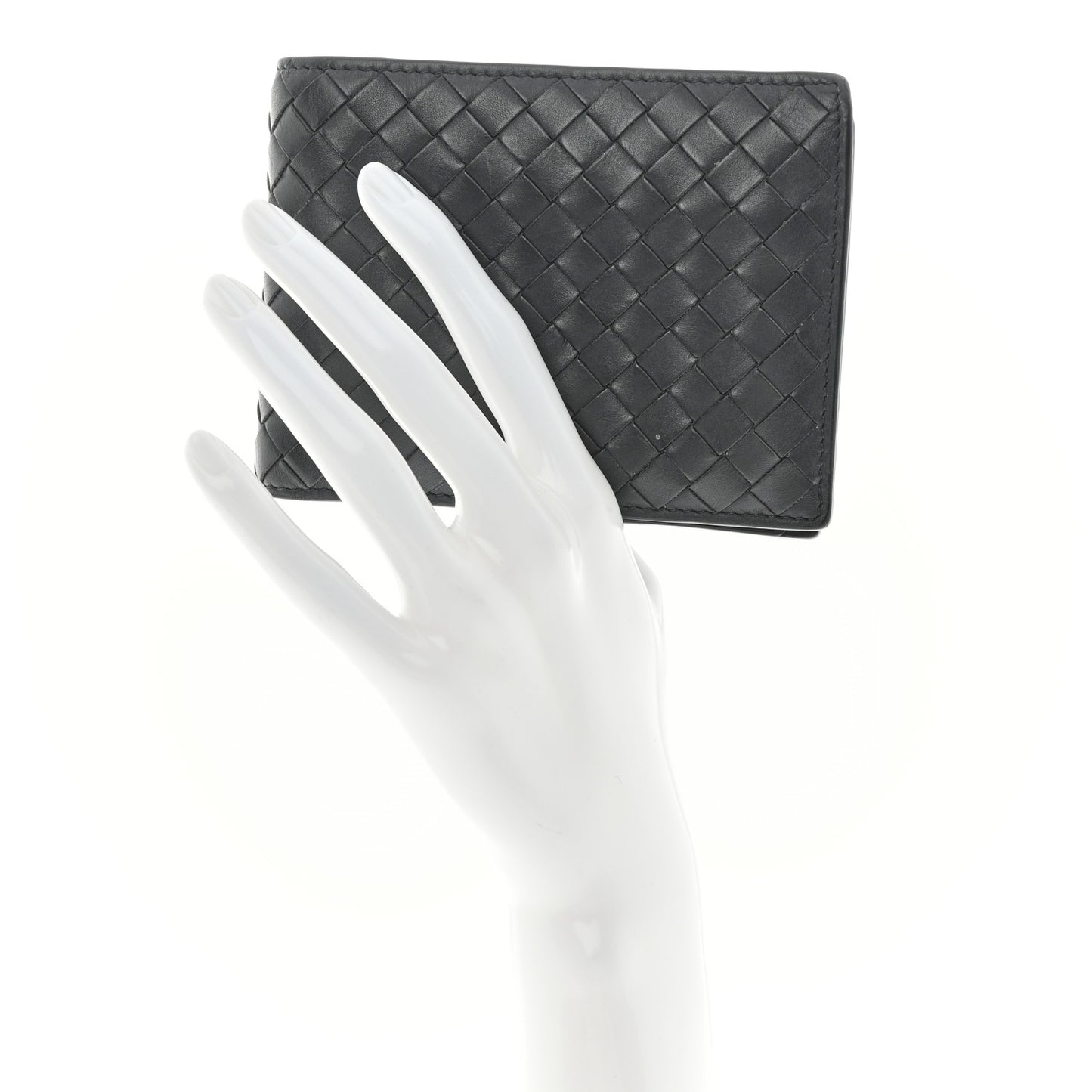 Nappa Intrecciato Bi-Fold Wallet Grey